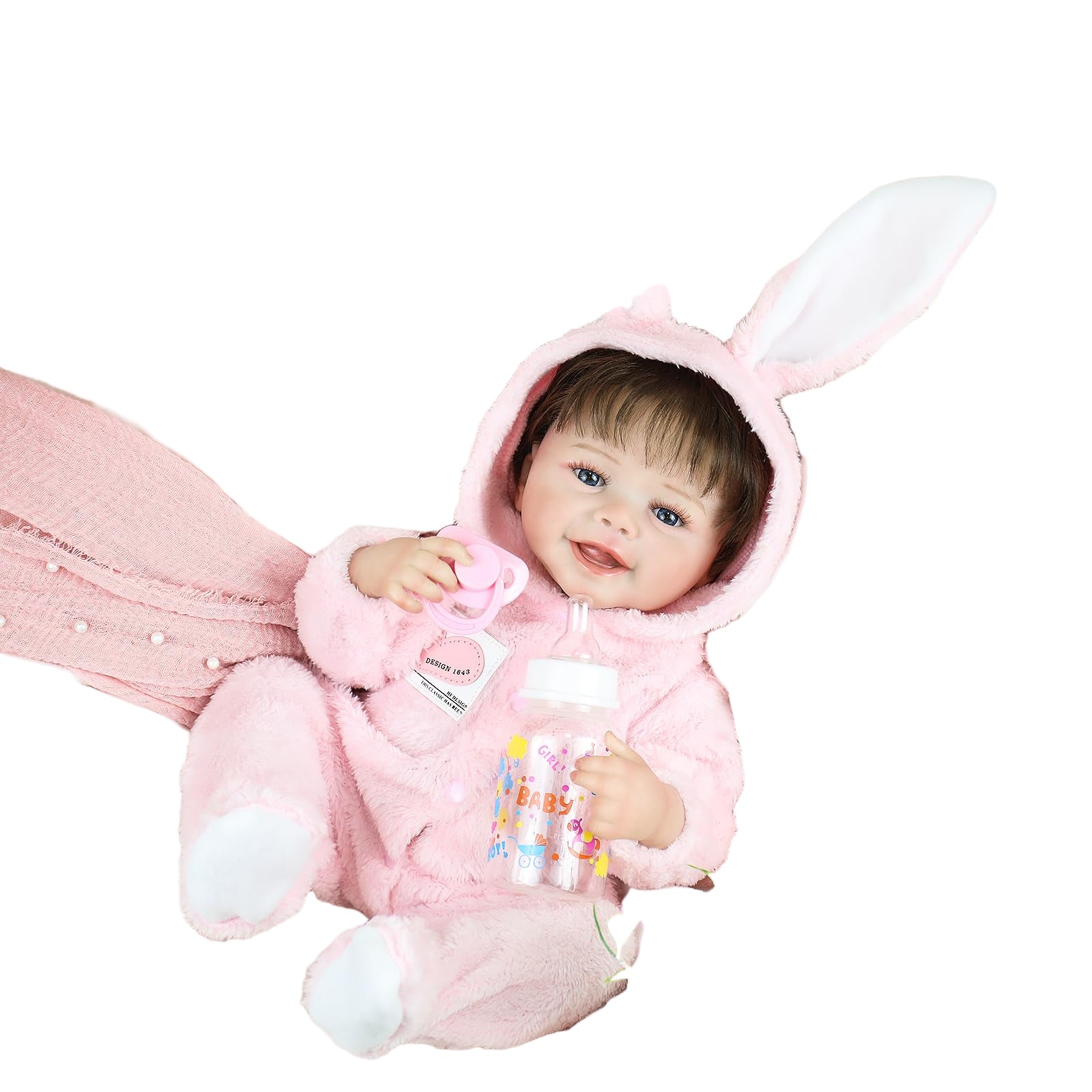 Lifelike Reborn Baby Dolls — 20 Inch Realistic Newborn Baby Doll Girl Poseable Smiling