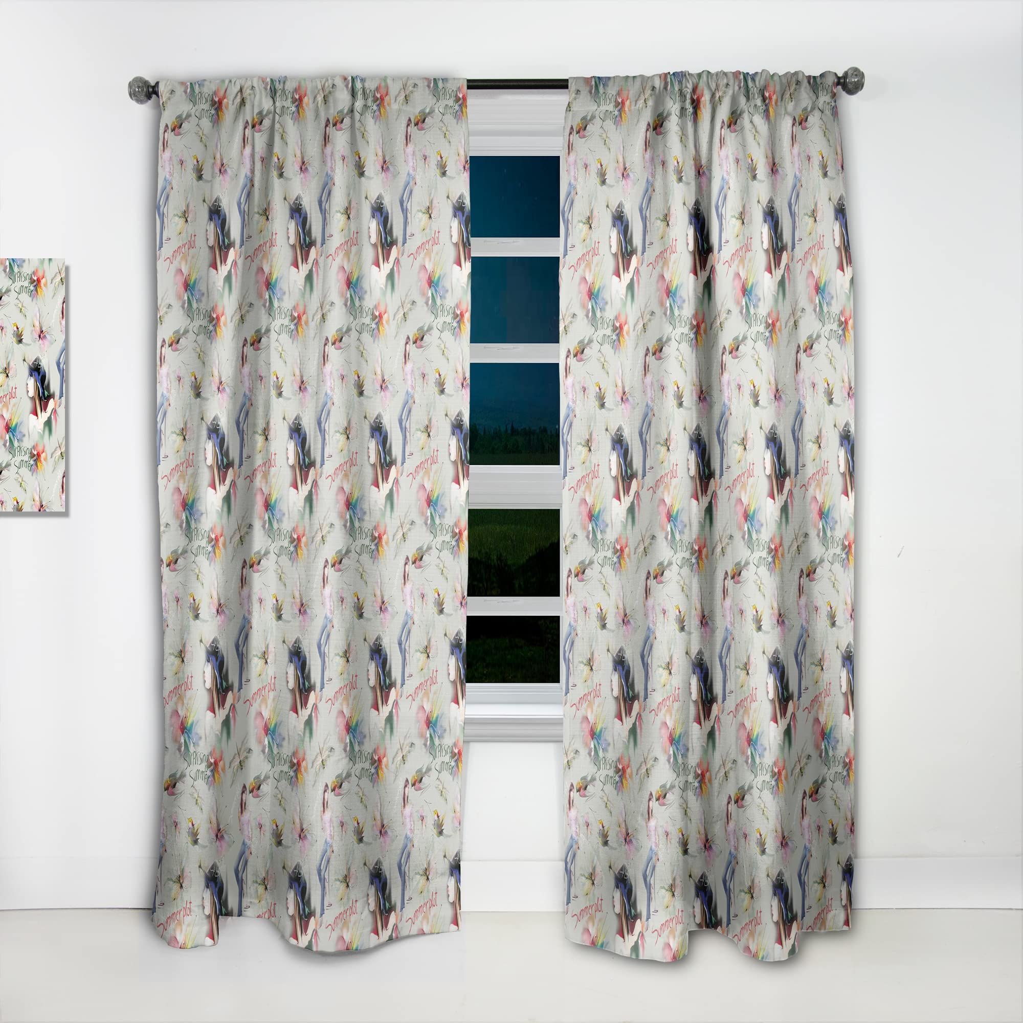 Curtains 'Sweet Girl Summervibes' Curtains for Bedroom, Curtains