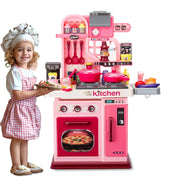 Kids Kitchen Playset-53pcs Cooking Stove,Paly Sink,Oven,Kitchen Toys with Realistic
