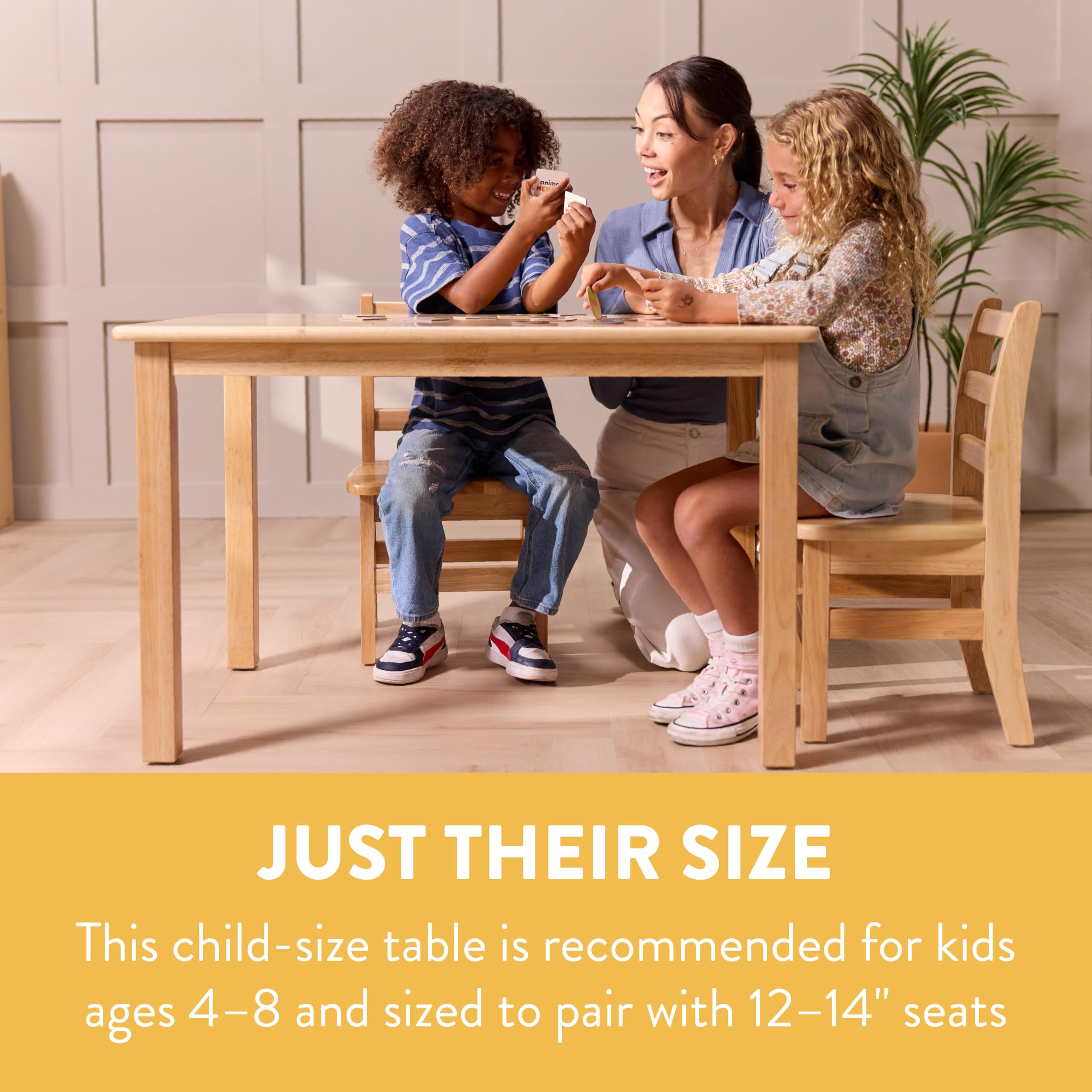 Kids Wood Table Rectangle 24x36 Natural