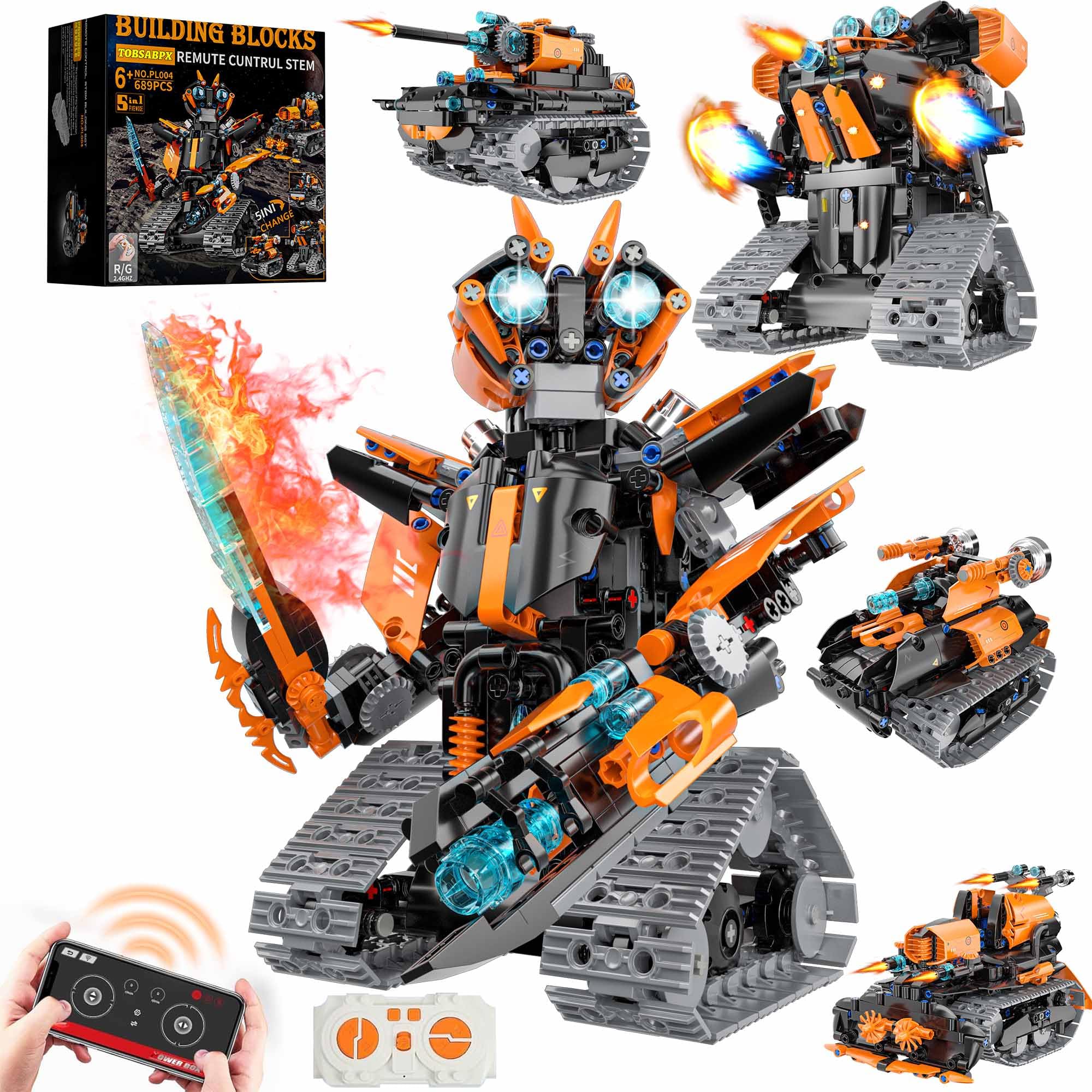 STEM Building Toys for Kids 6-14, 5in1 STEM Robot Building Kit for Kid