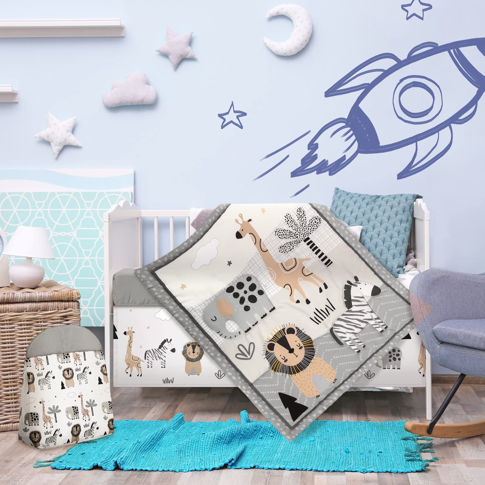 Woodland Animal Crib Bedding Set - 4 Piece