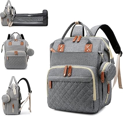 Bag with Changing Station, Waterproof 3 in 1 Baby Diaper Backpack