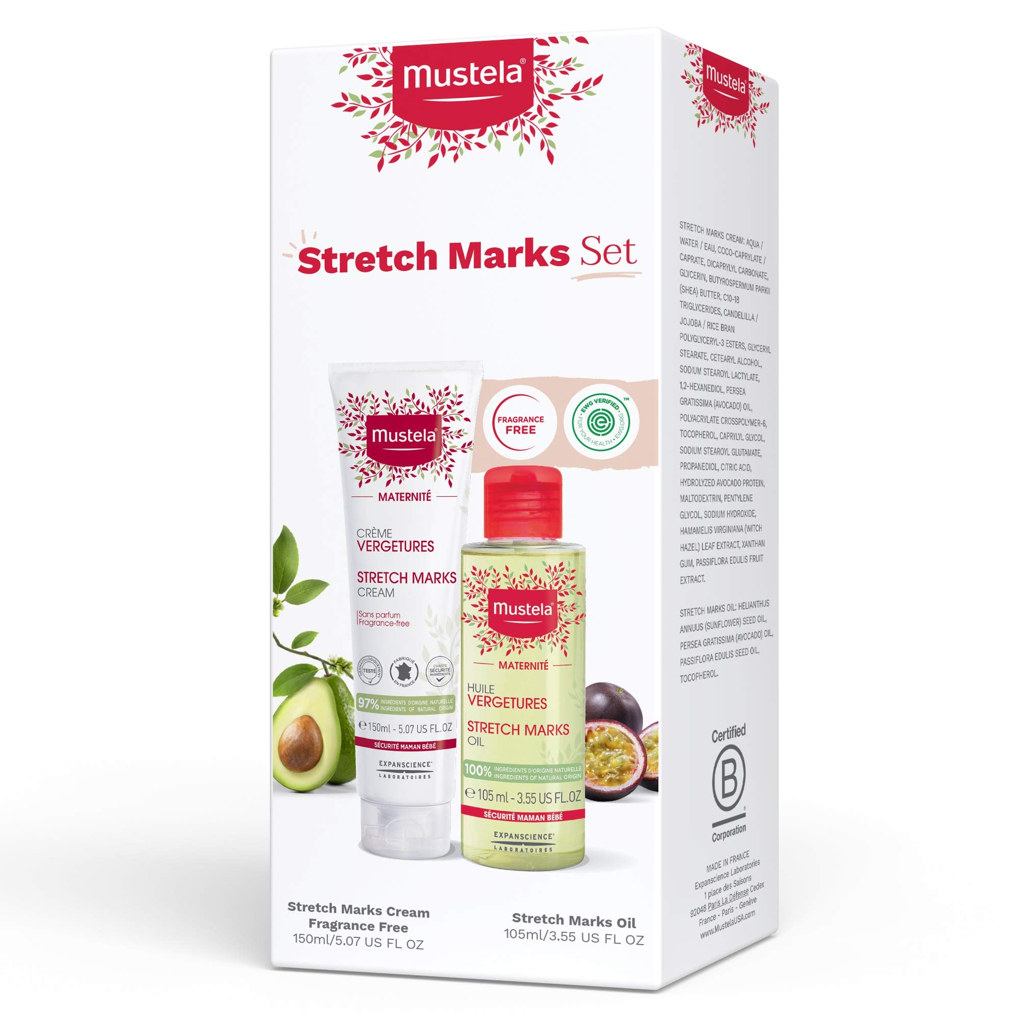 Maternity Stretch Marks Set - Natural Pregnancy Skincare - Contains Stretch