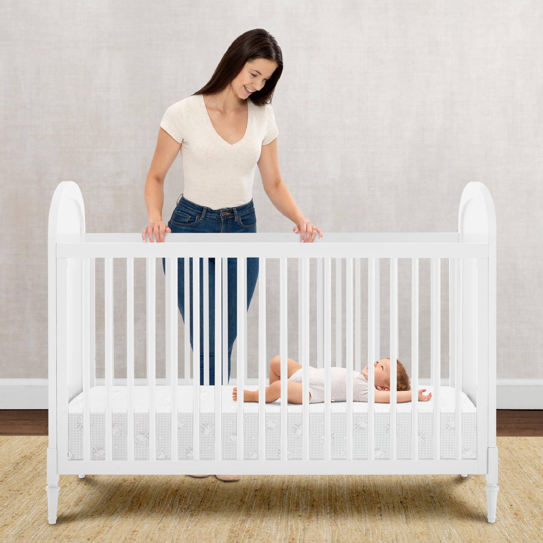Dual Sided Crib and Toddler Mattress Waterproof Hypoallergenic