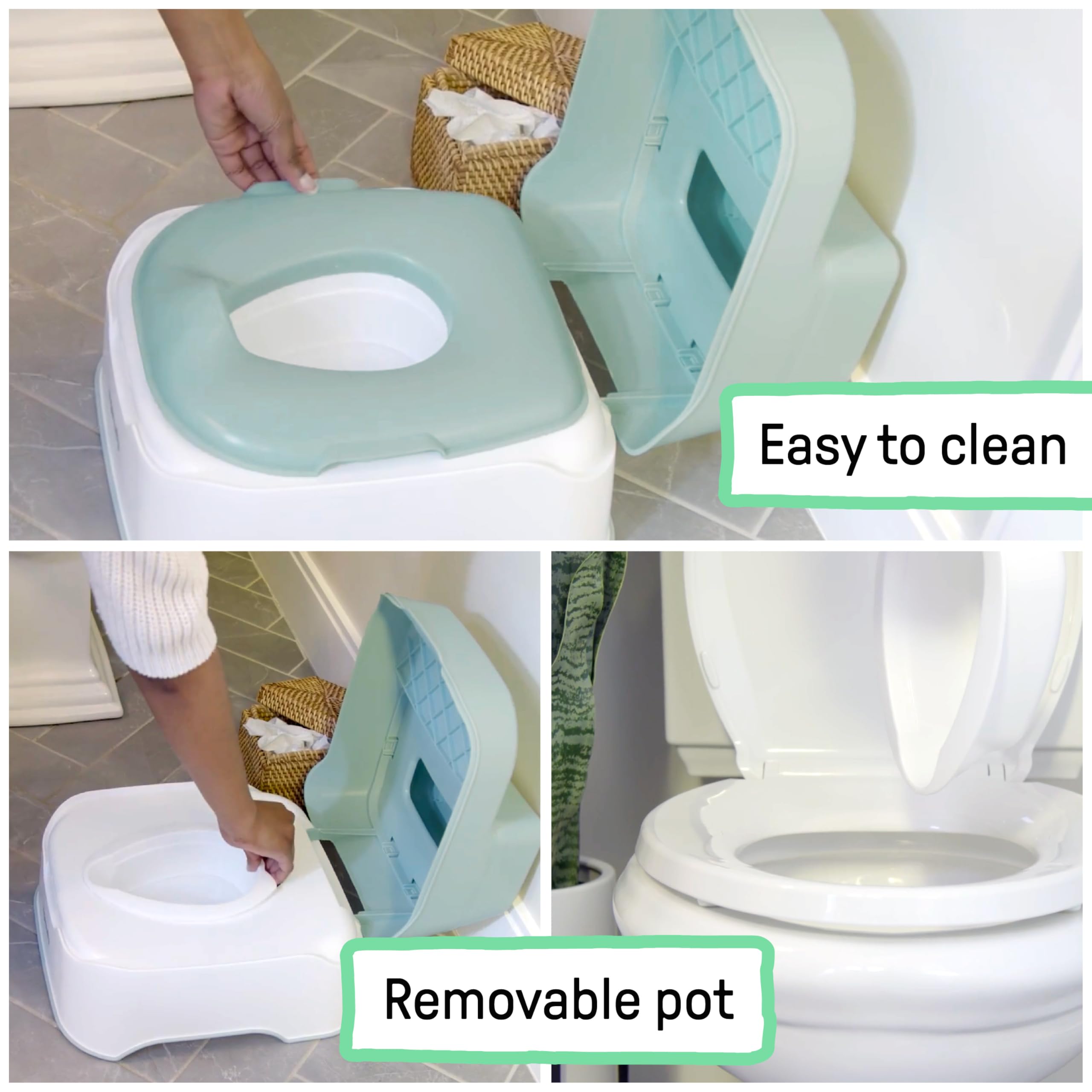 Ingenuity Prepare to Potty 3-in-1 System - Potty Training Toilet, Topper, Step Stool, Easy Setup, for Toddlers Ages 18 Months+