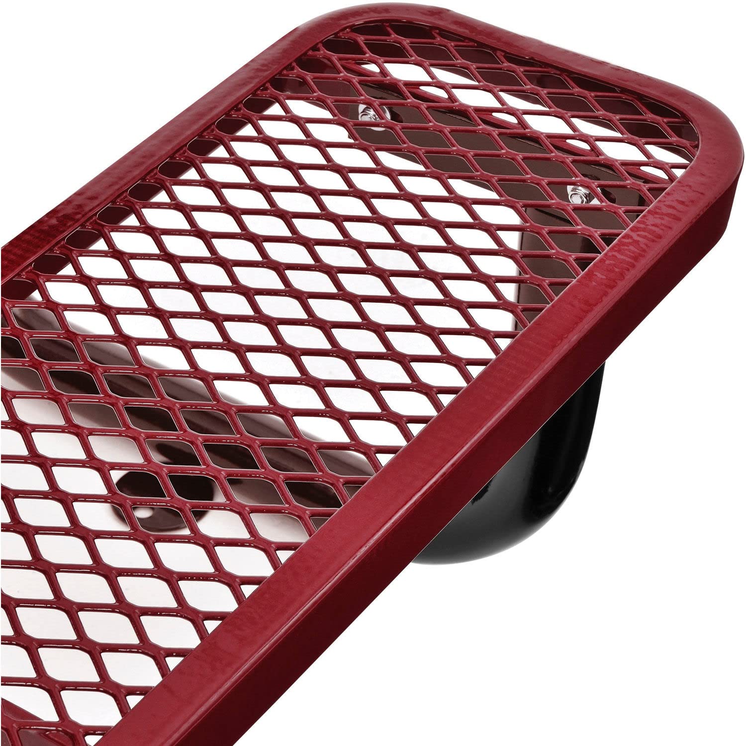 Expanded Metal Rectangular Outdoor Steel Picnic Table