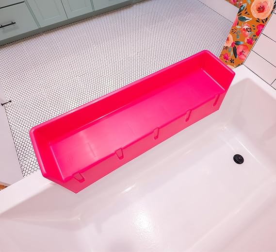 Bathtub Splash Guard Play Shelf Area - Toy Tray Caddy Holder Storage