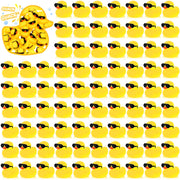 Pack Mini Rubber Ducks Set Bath Toys in Bulk with Sunglasses Float