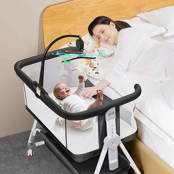 Bassinet Bedside Crib, 3 in 1 Baby Bassinet Bedside Sleeper