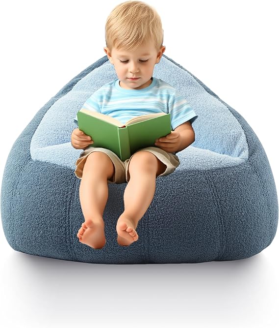 Chair Memory Foam Filled Kids Chairs Toddler Soft Sherpa Beanbag