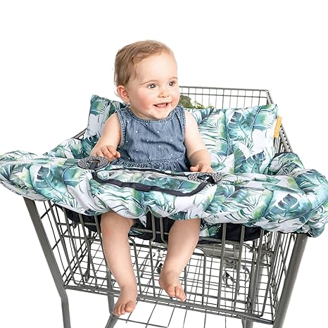 2-in-1 Cushy High Chair Cover and Shopping Cart Cover for Baby, Comfortable Cover
