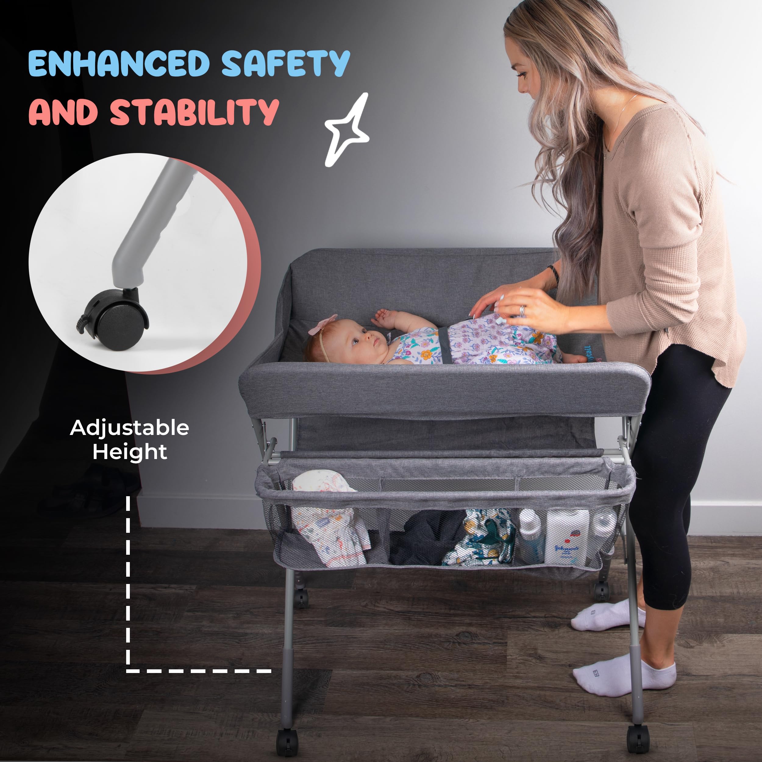 Portable Baby Changing Table with Storage