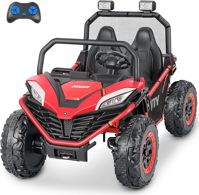 24V 2 Seater Ride on Car for Kids,10AH 4WD Powered Ride on Toy for Big Kids