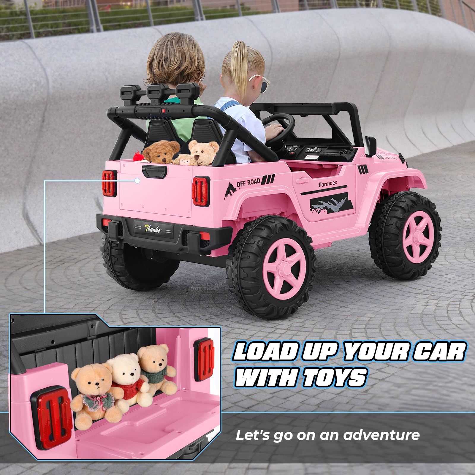 24V Ride-On Electric Car for Kids 2 Seater with Remote Control