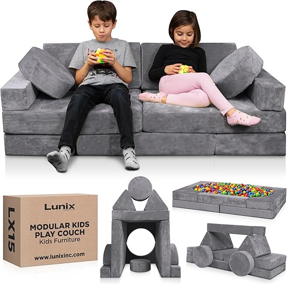 14pcs Modular Kids Play Couch, Child Sectional Sofa