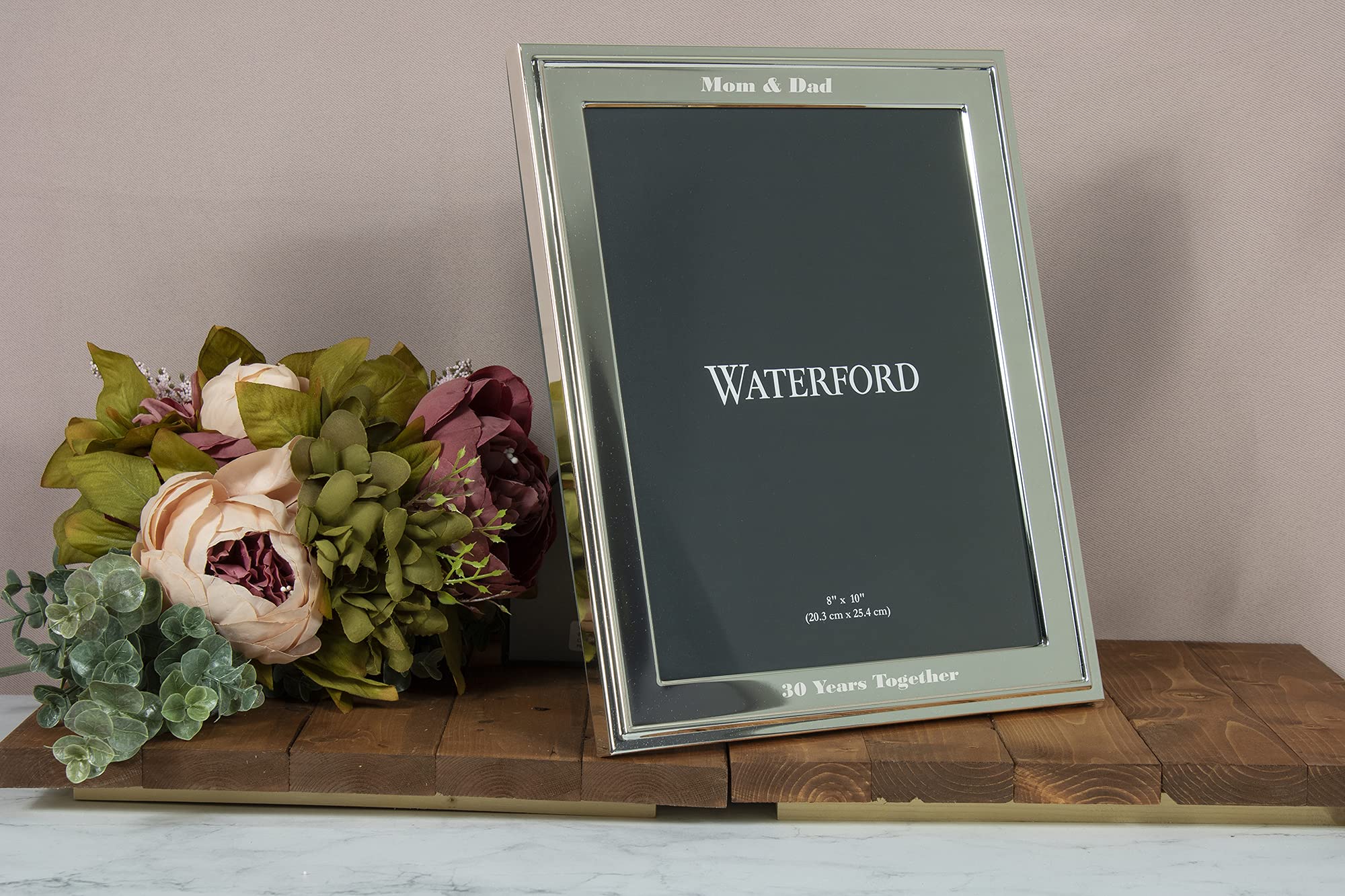 Classic Personalized 8x10 Picture Frame, Custom Engraved Silver