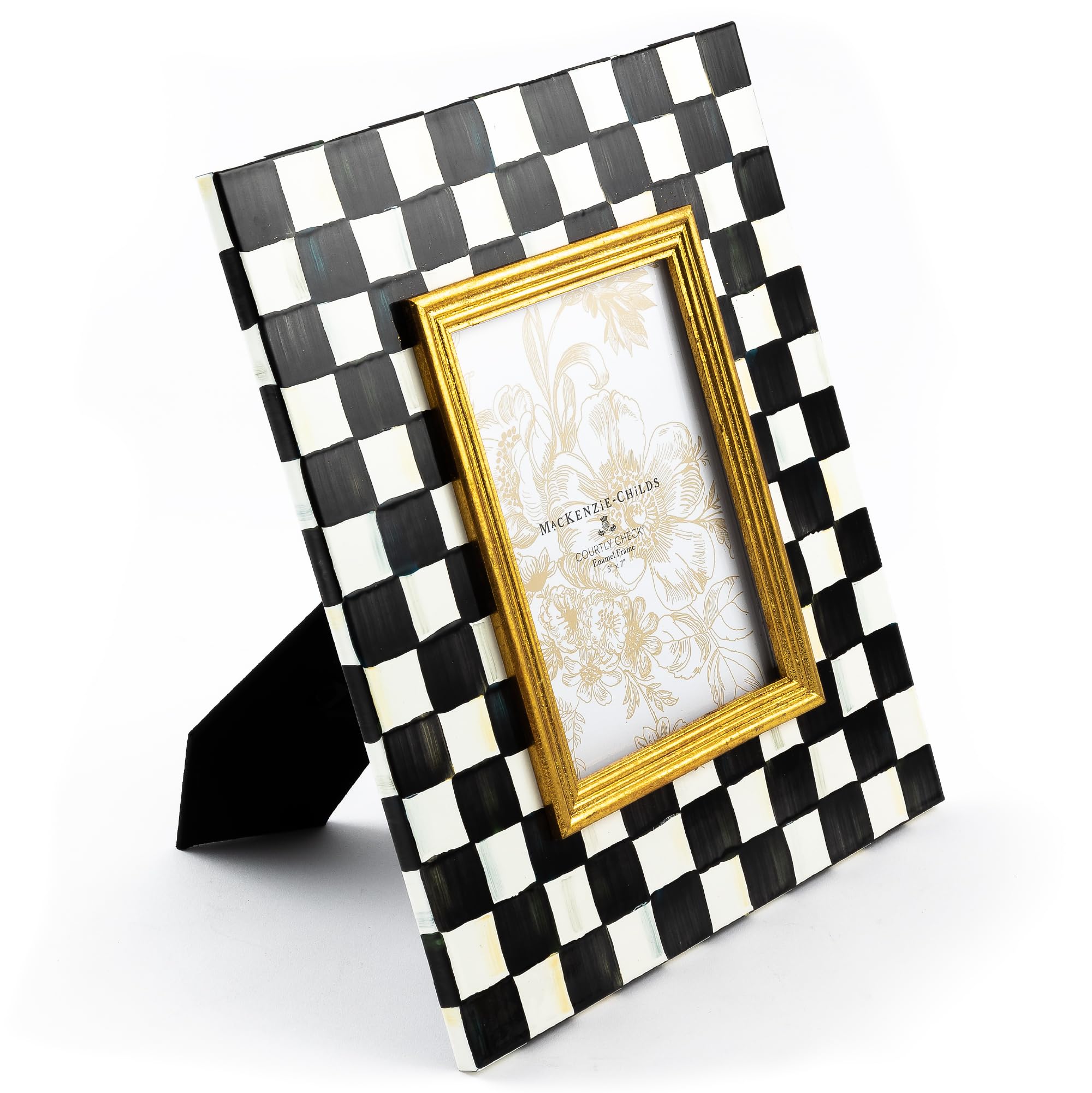Decorative Enamel 5" x 7" Frame, Cute Rectangular Family