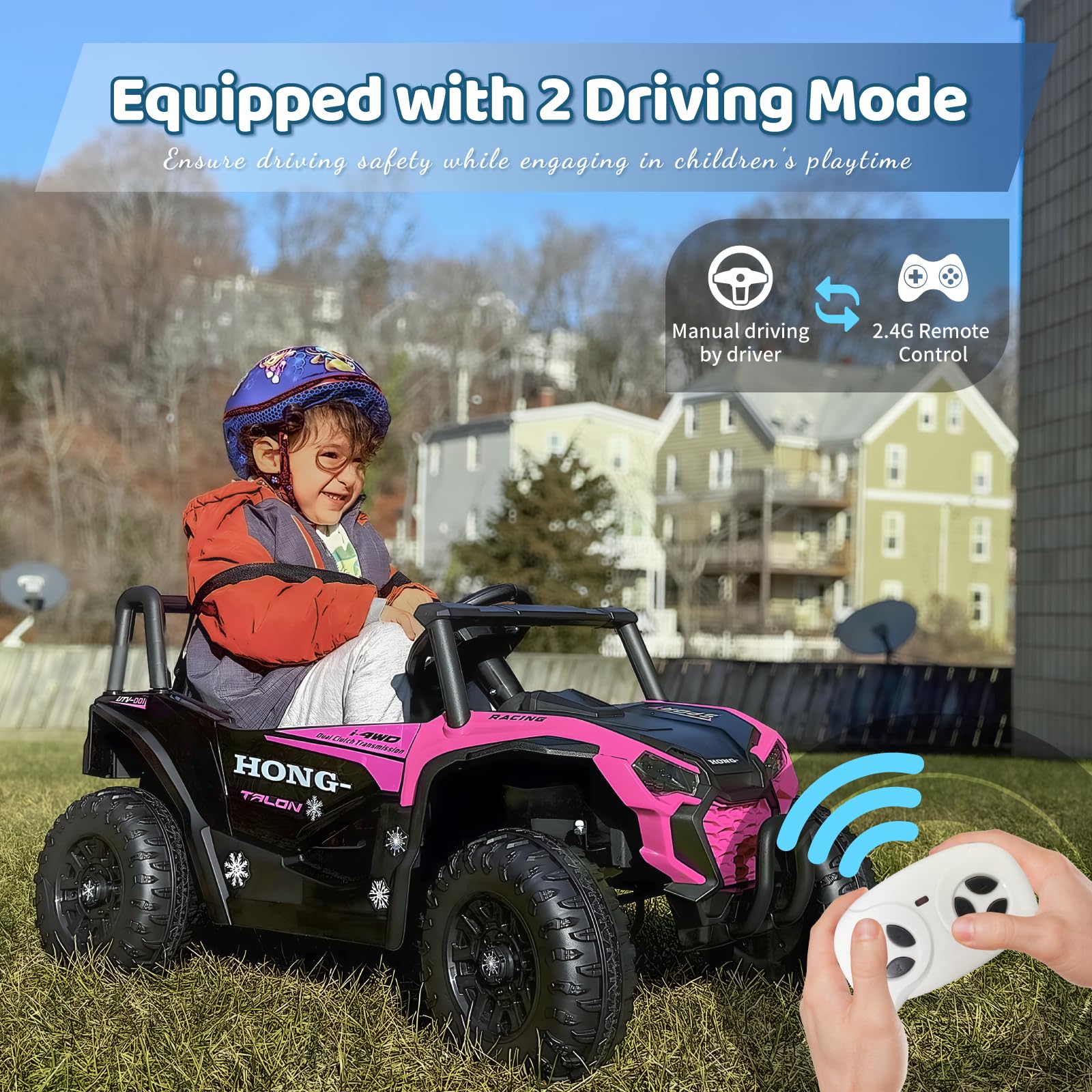 12V Kids Electric UTV Ride-On Car with Remote Control