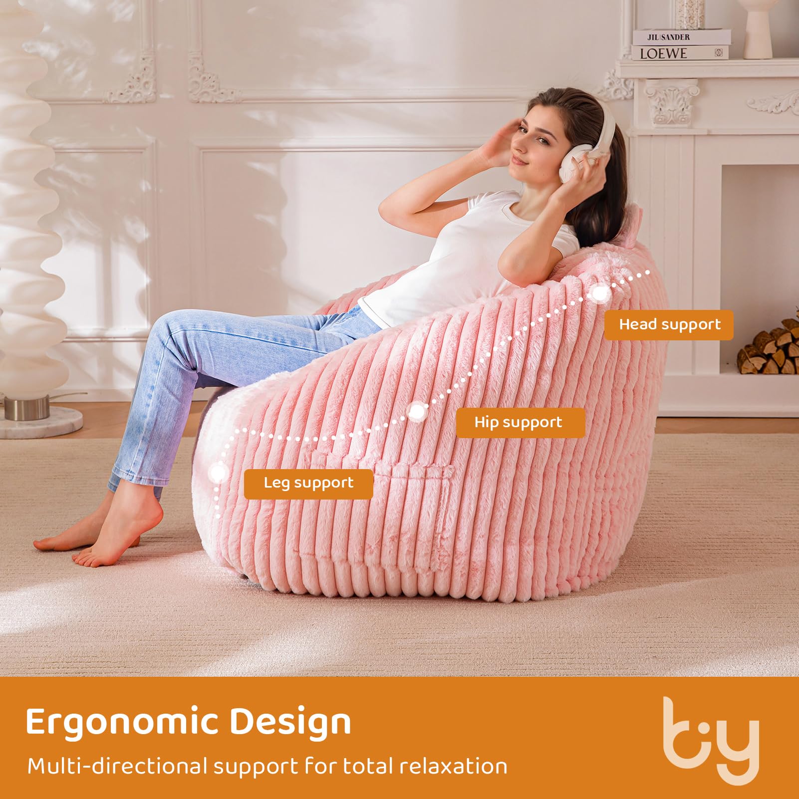 Giant Bean Bag Chair for Adults and Kids