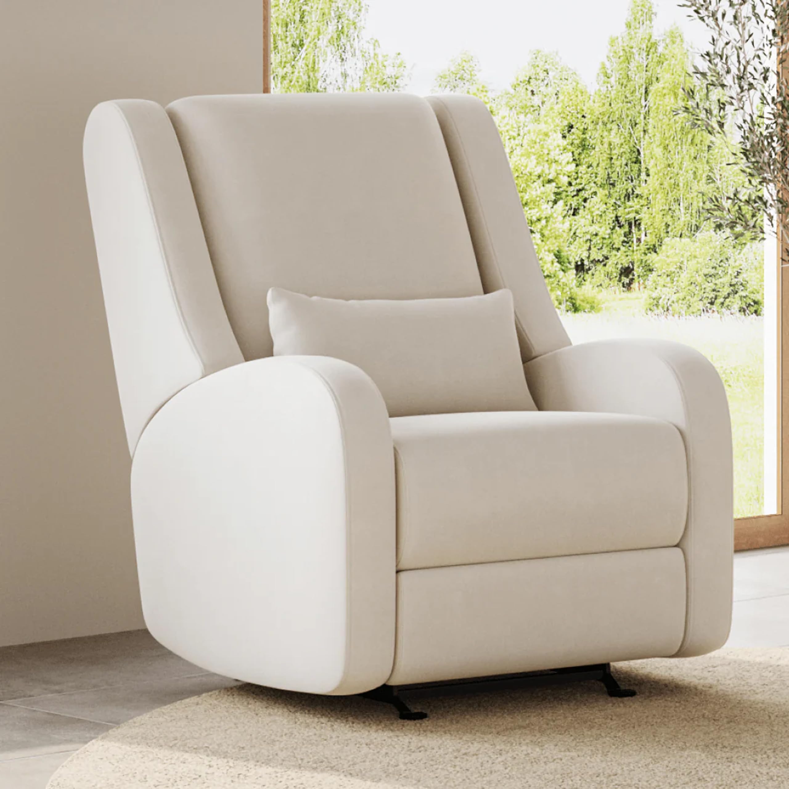 Power Reclining Glider for Nursery with Stain-Resistant Fabric