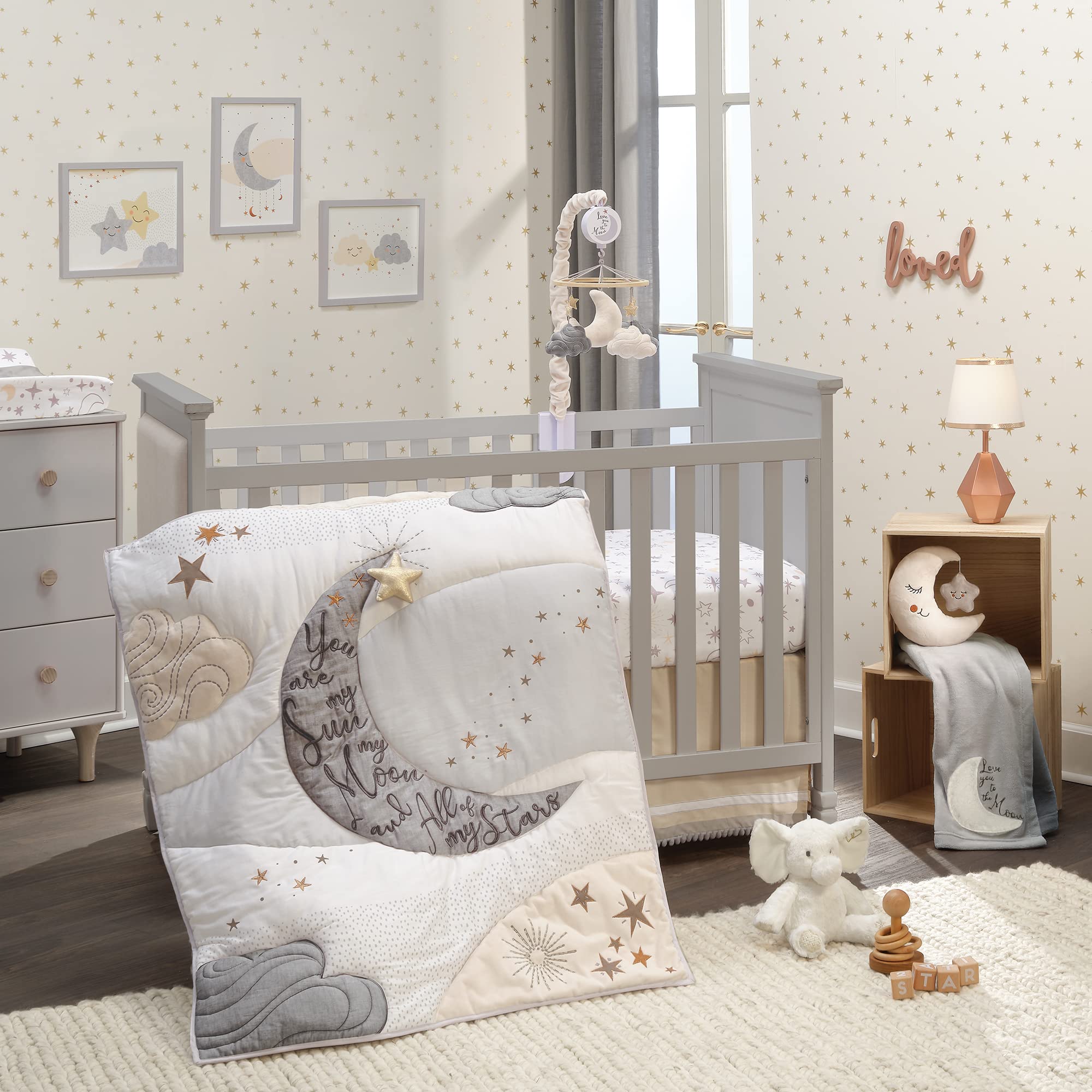 Goodnight Moon Musical Baby Crib Mobile Soother Toy - Stars/Clouds