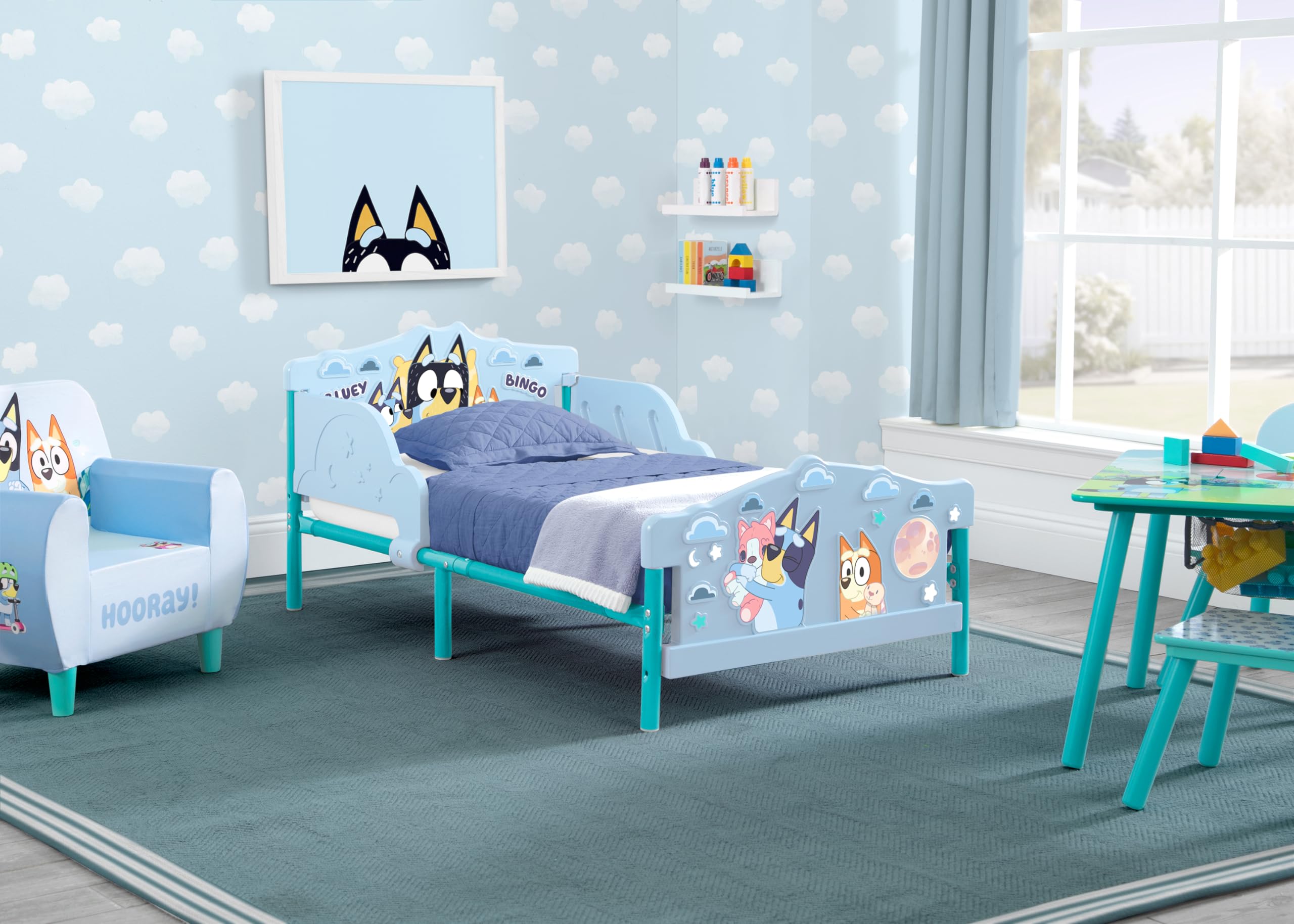 Bluey 3D Toddler Bed, Blue