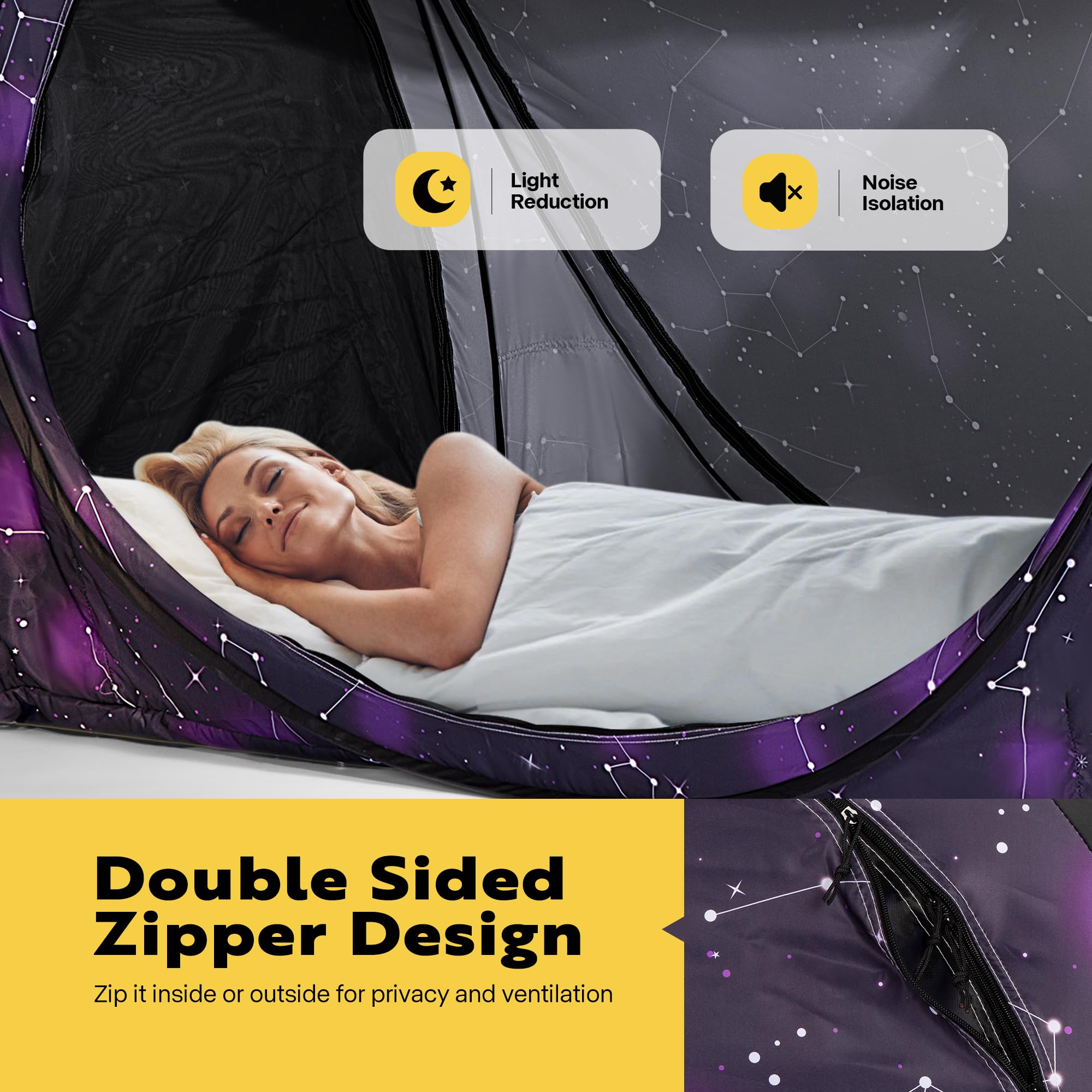 Twin Size Privacy Bed Tent with Mosquito Mesh