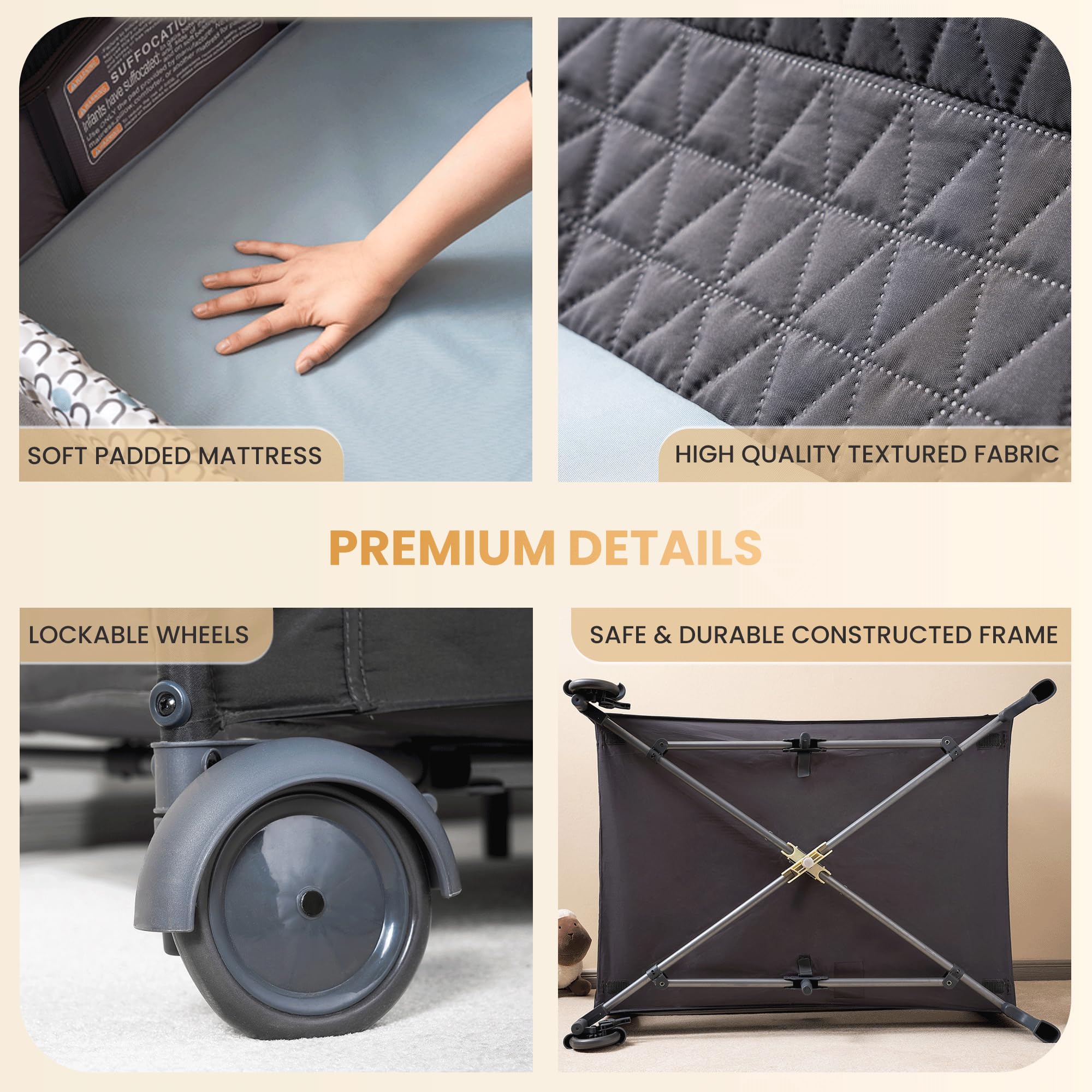 5-in-1 Pack and Play with Bassinet and Changing Table