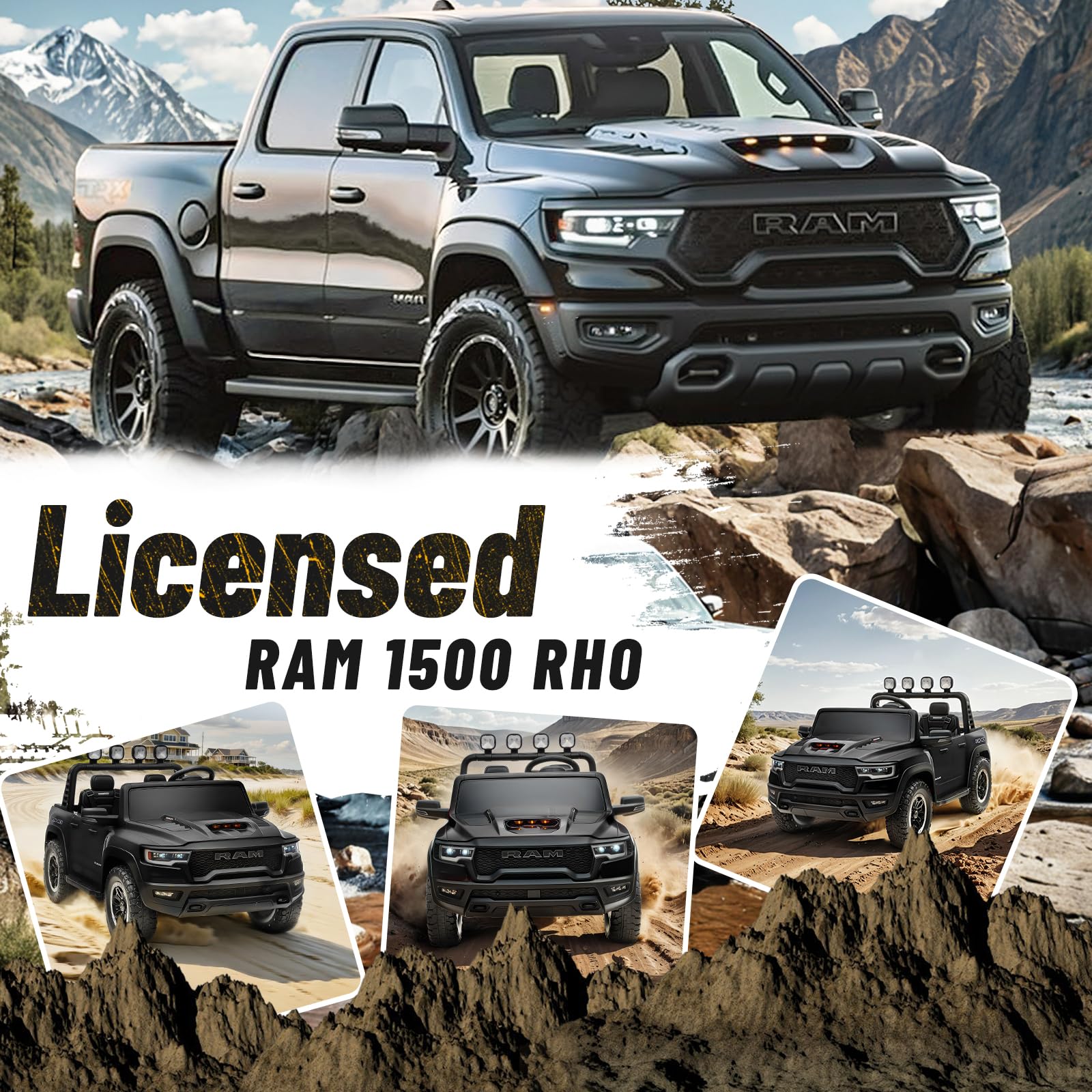 RAM 1500 RHO 24V Ride-On Truck for Kids