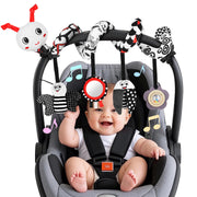 Car Seat Toys for Babies, 0-6 Months Stroller Activity Black White Baby
