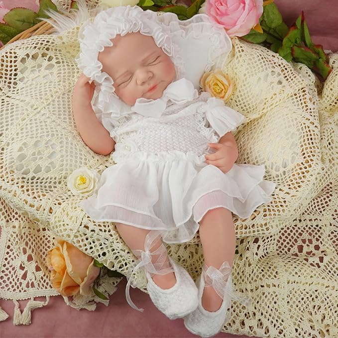 Full Silicone Reborn Baby Doll, 20 Inch Lifelike Newborn Girl, Reborn Baby Dolls