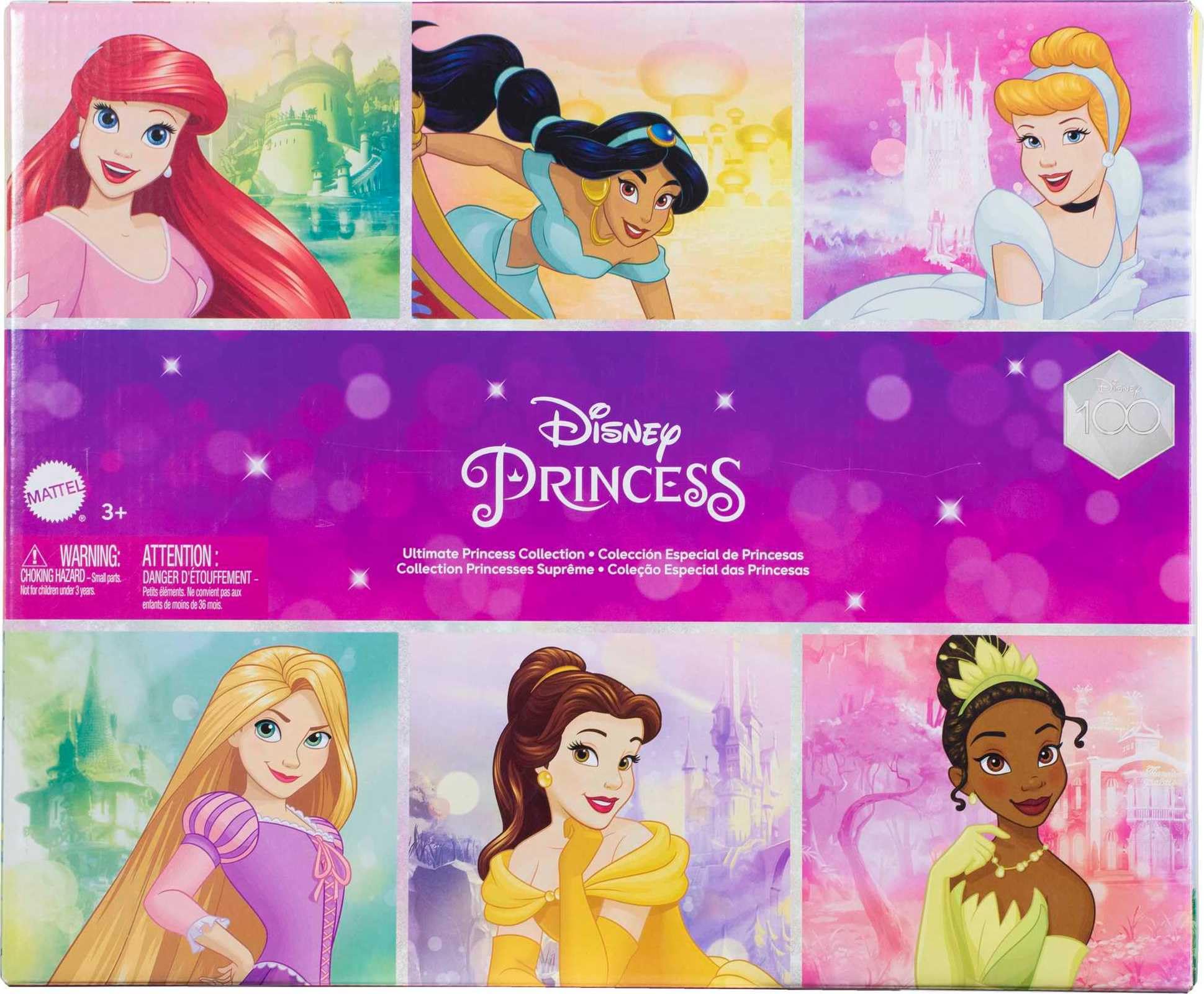 Disney Princess Toys, Fashion Doll Gift Set with 13 Dolls in Sparkling Clothing & Accessories