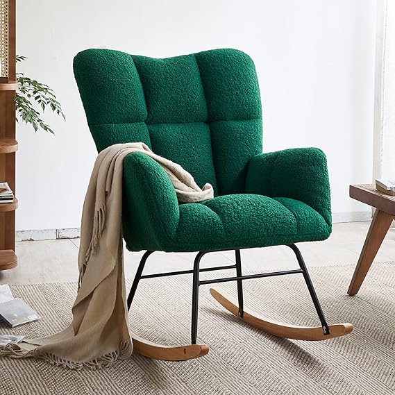 Rocking Chairs, High Back Teddy Glider Rocking Chair,
