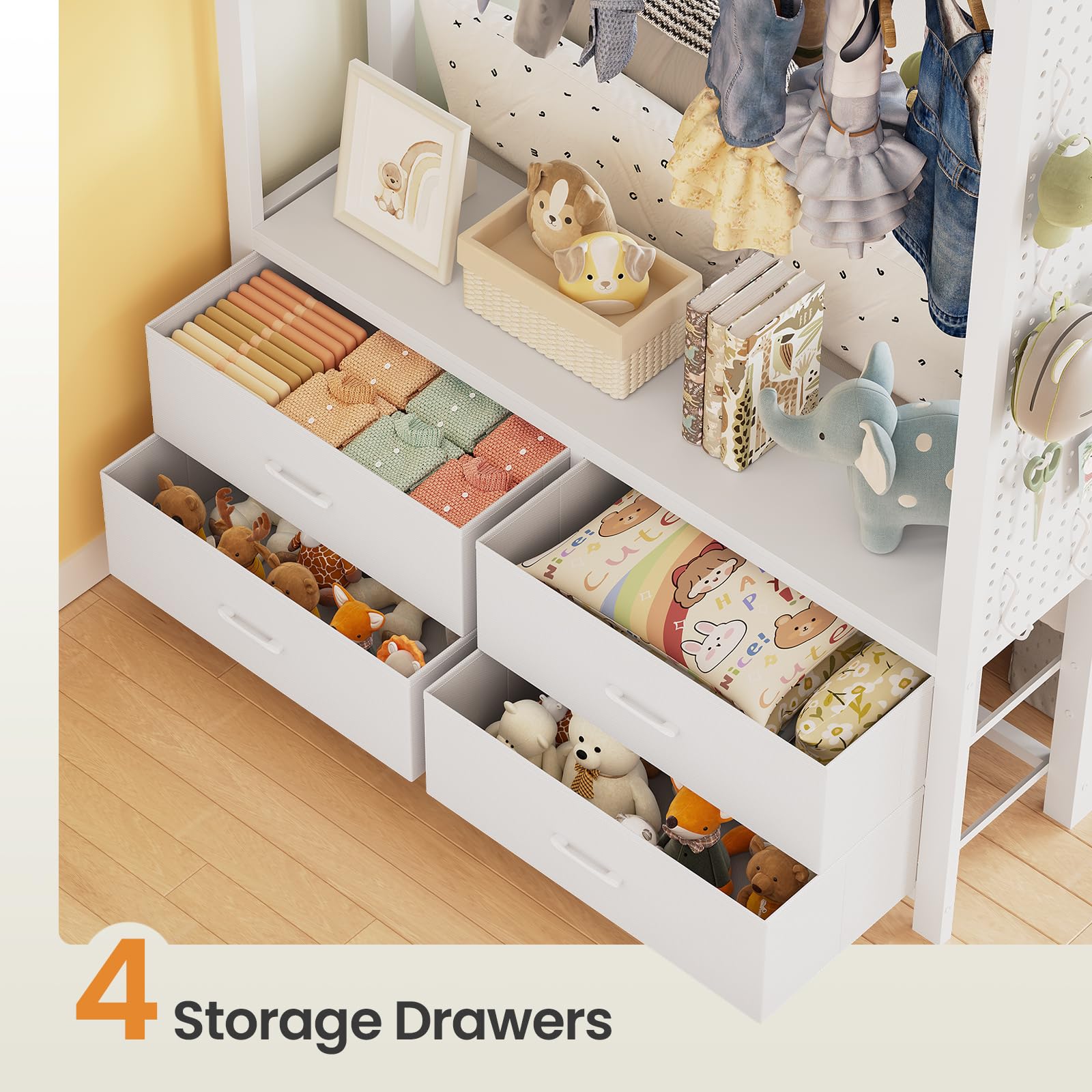 Metal Twin Over Twin Bunk Bed with Storage