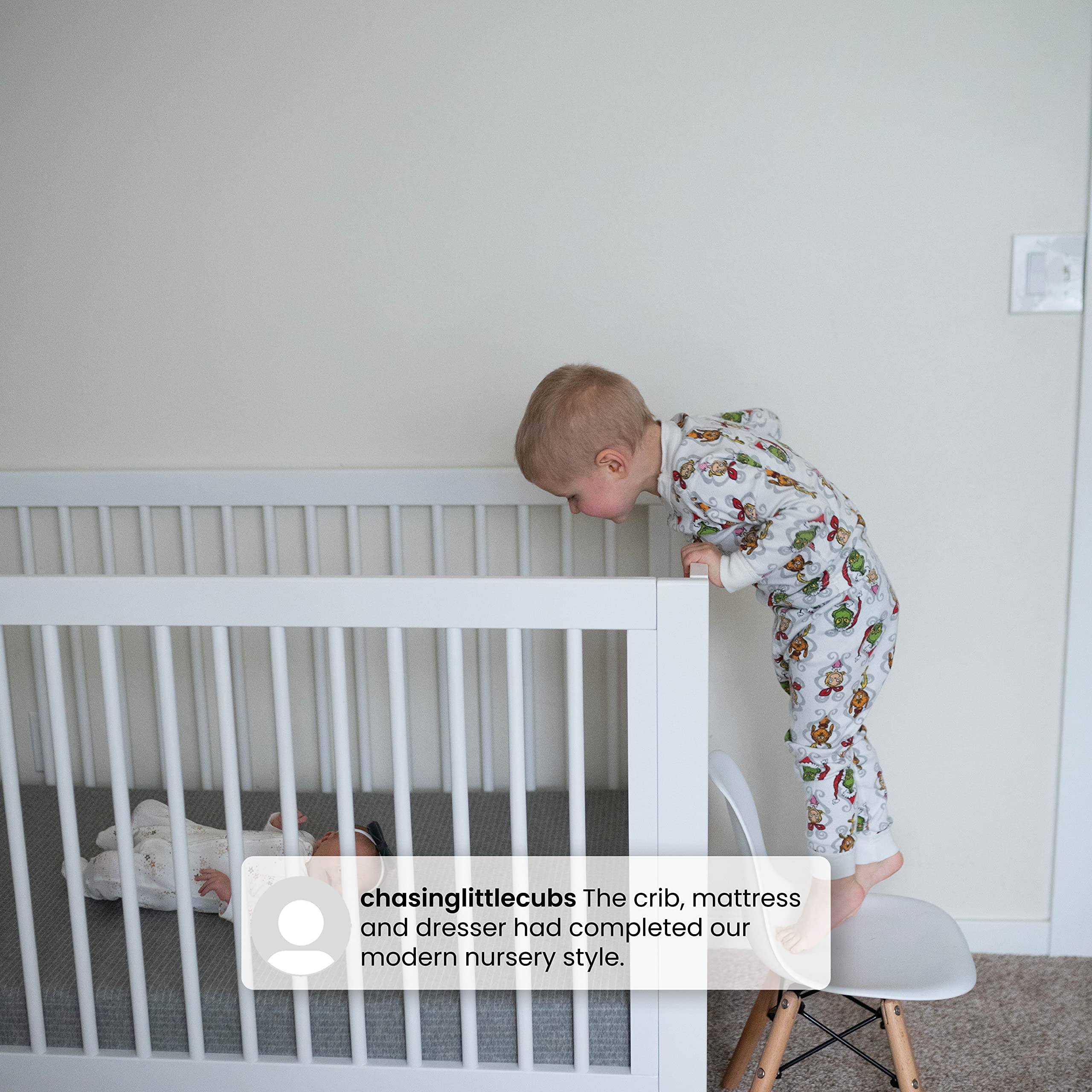 6-in-1 Convertible Crib with Adjustable Mattress Height