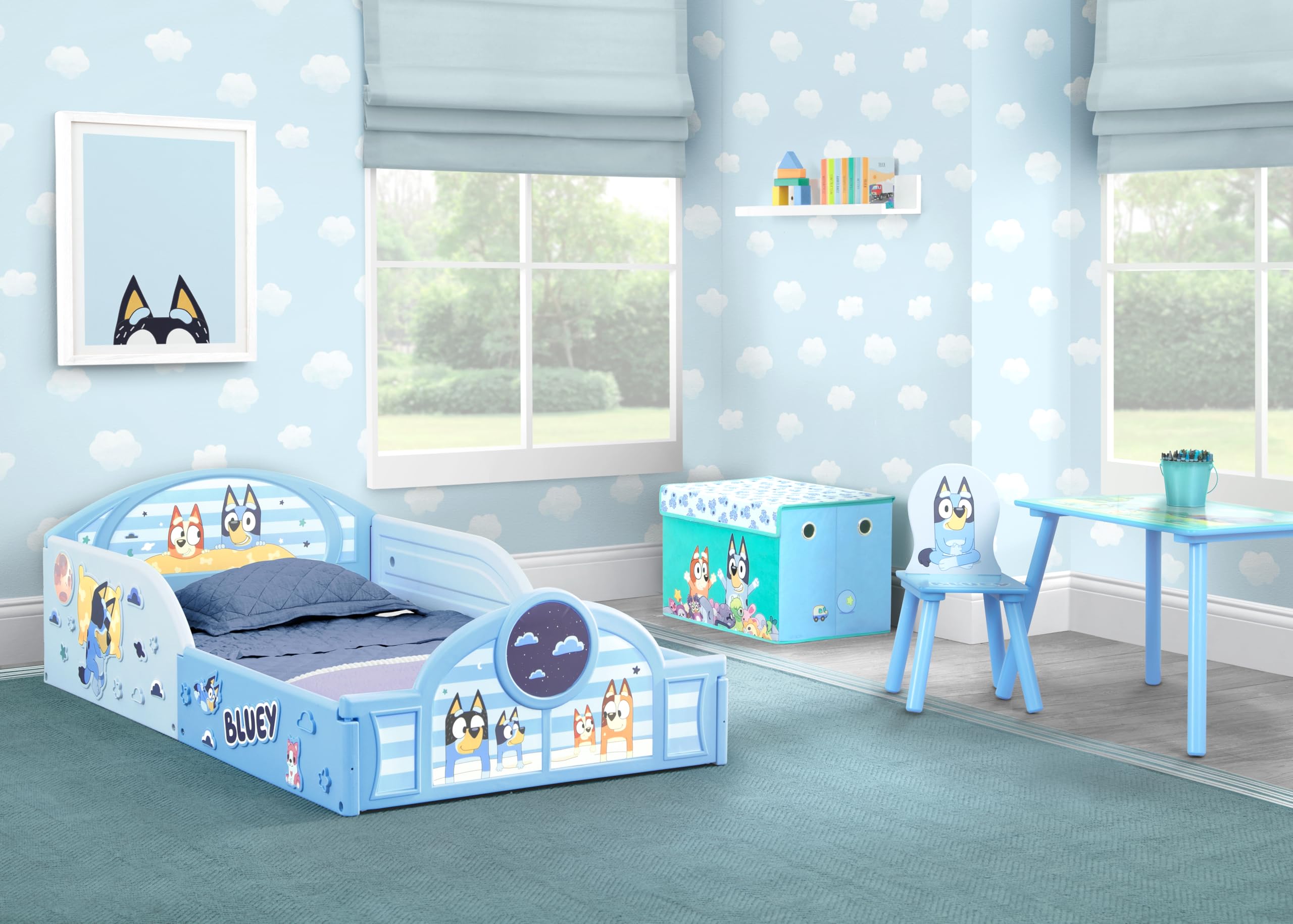 Bluey 4-Piece Toddler Room-in-a-Box Set – Includes Sleep and Play