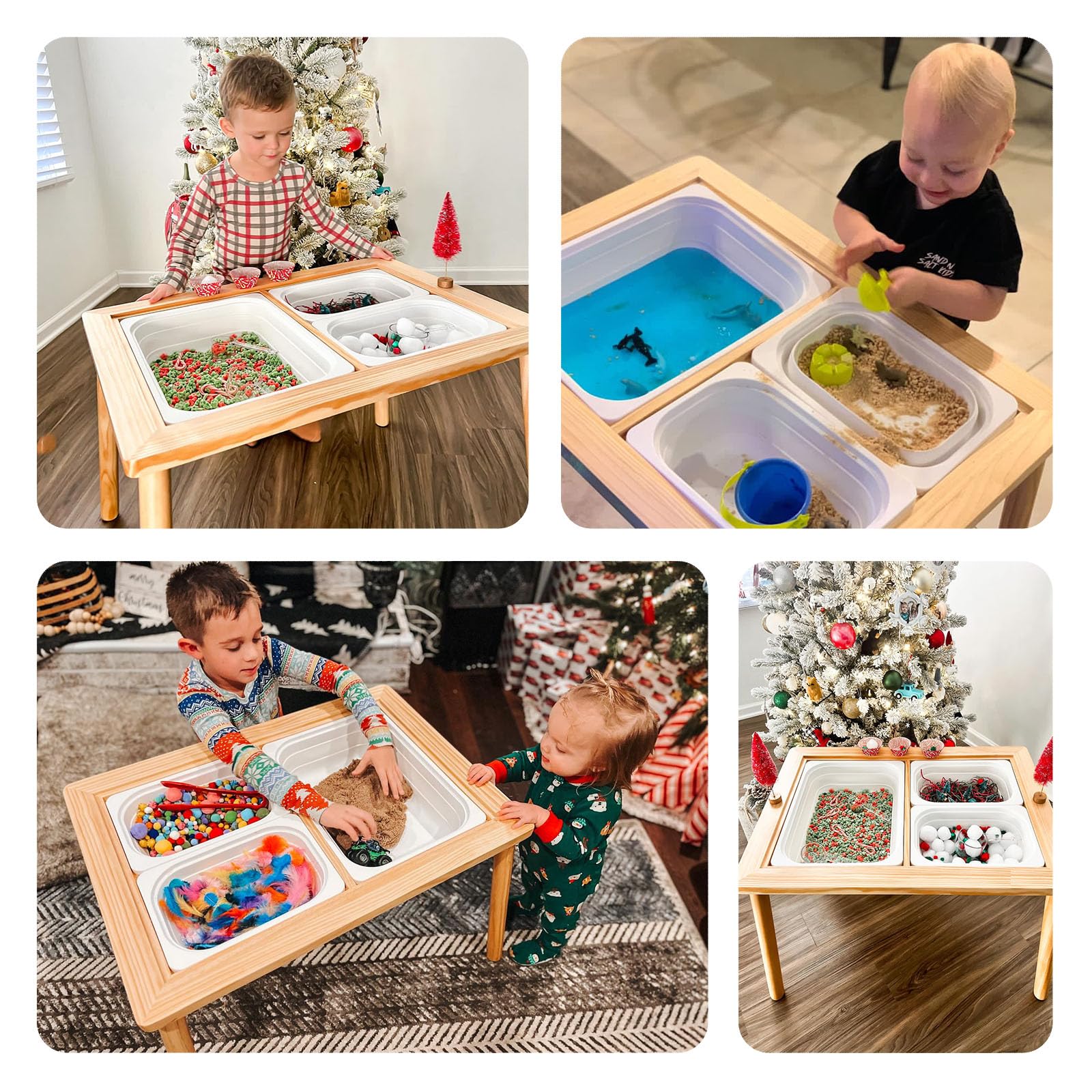 Sensory Table for Toddlers, Indoor Table with Storage Bins