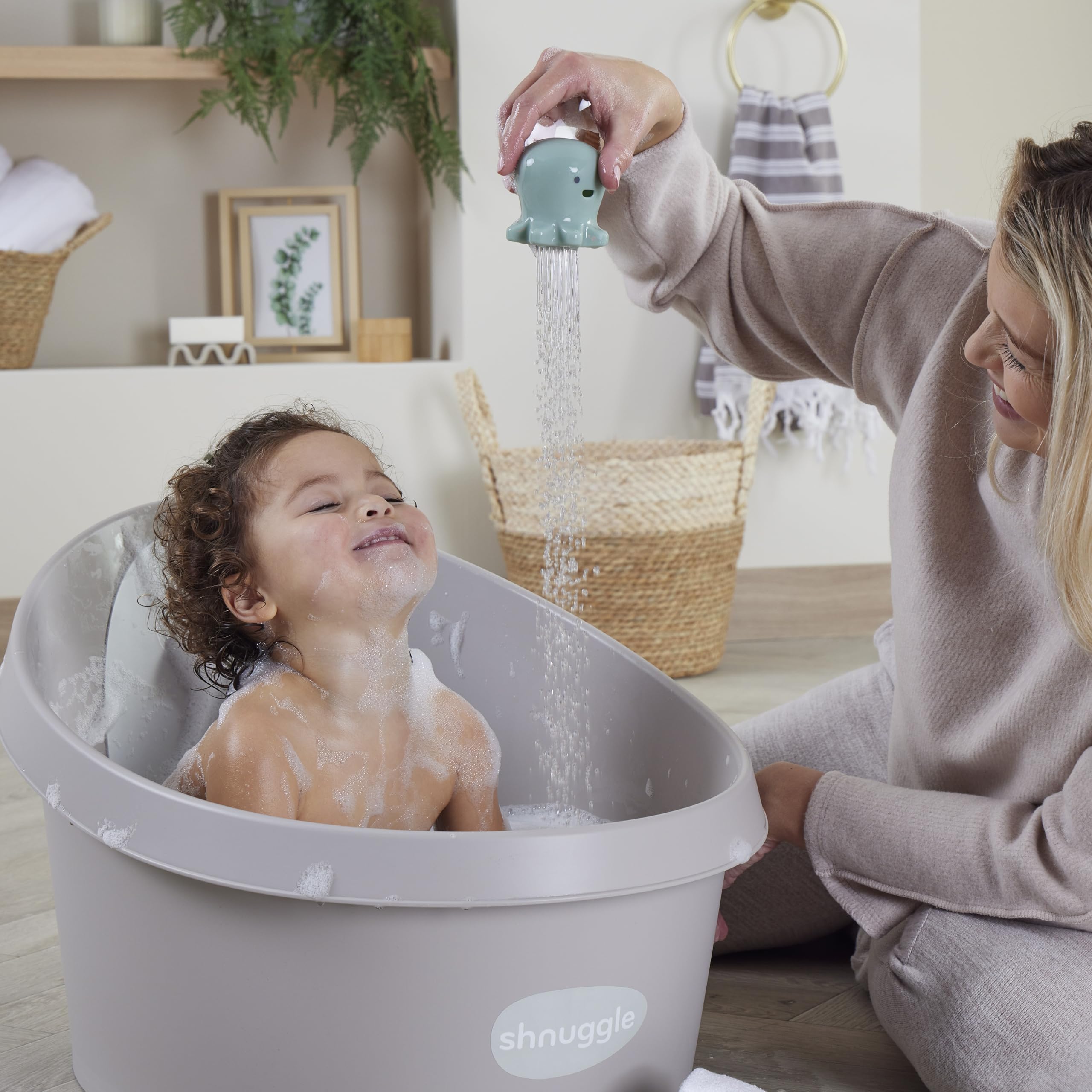 Toddler Bath Tub with Foam Backrest and Anti-Slip Surface