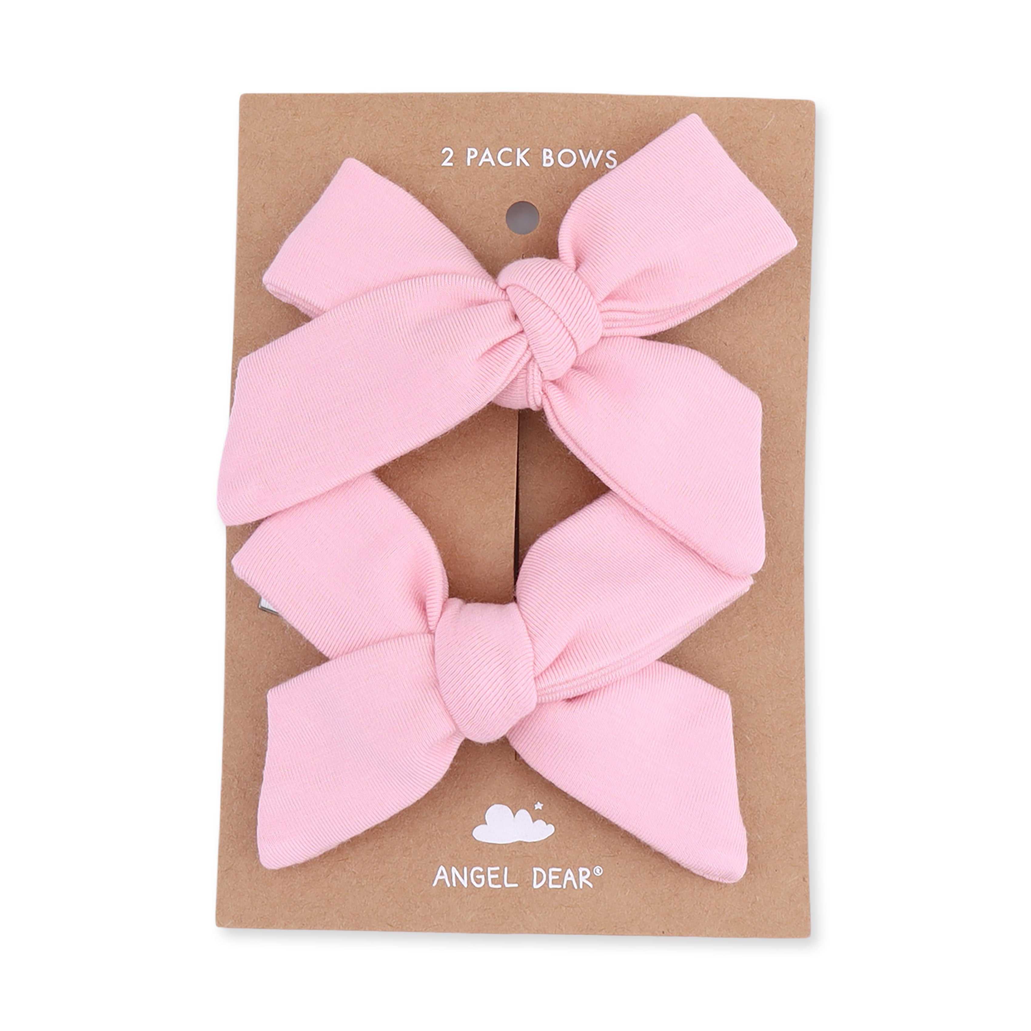 Solid Candy Pink - 2 Pack Bow Clips