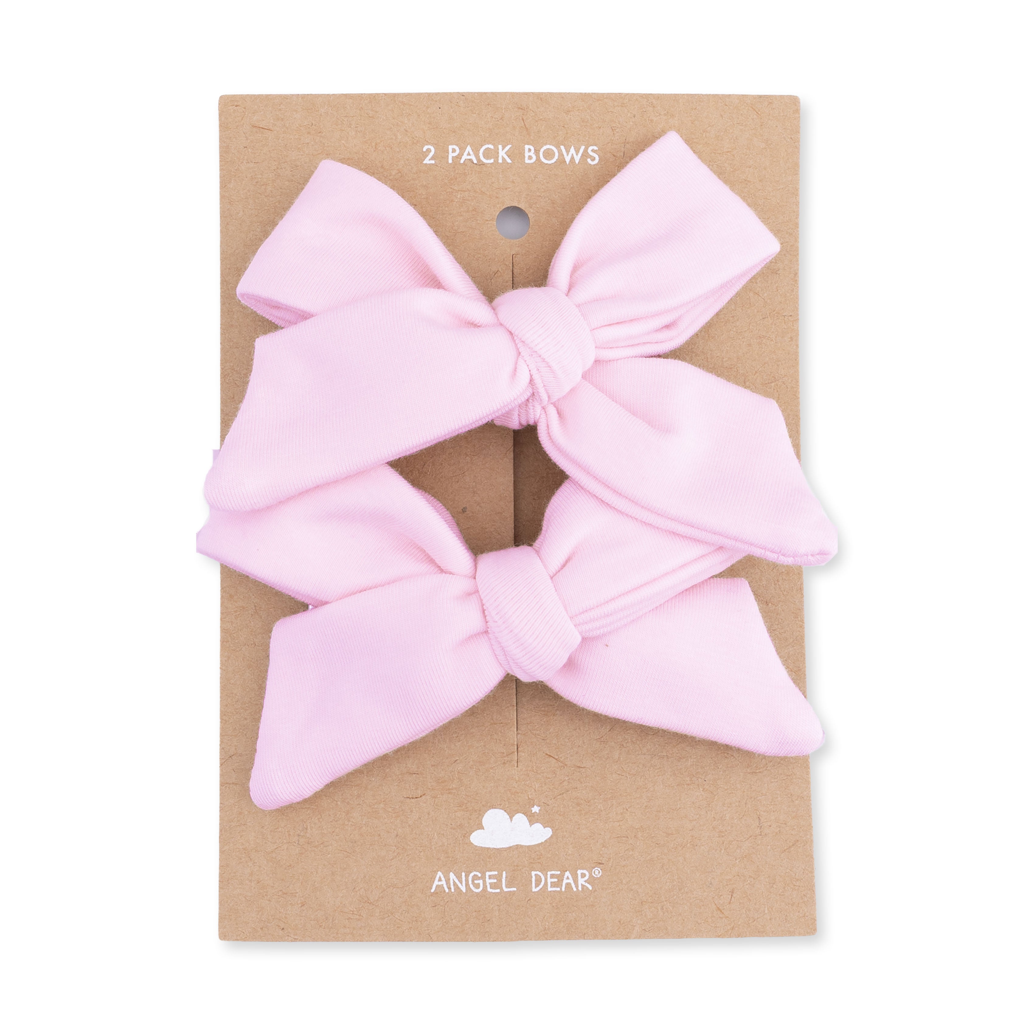 Solid Pink A Boo - 2 Pack Bow Clips