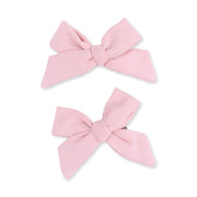 Solid Peachskin - 2 Pack Bow Clips