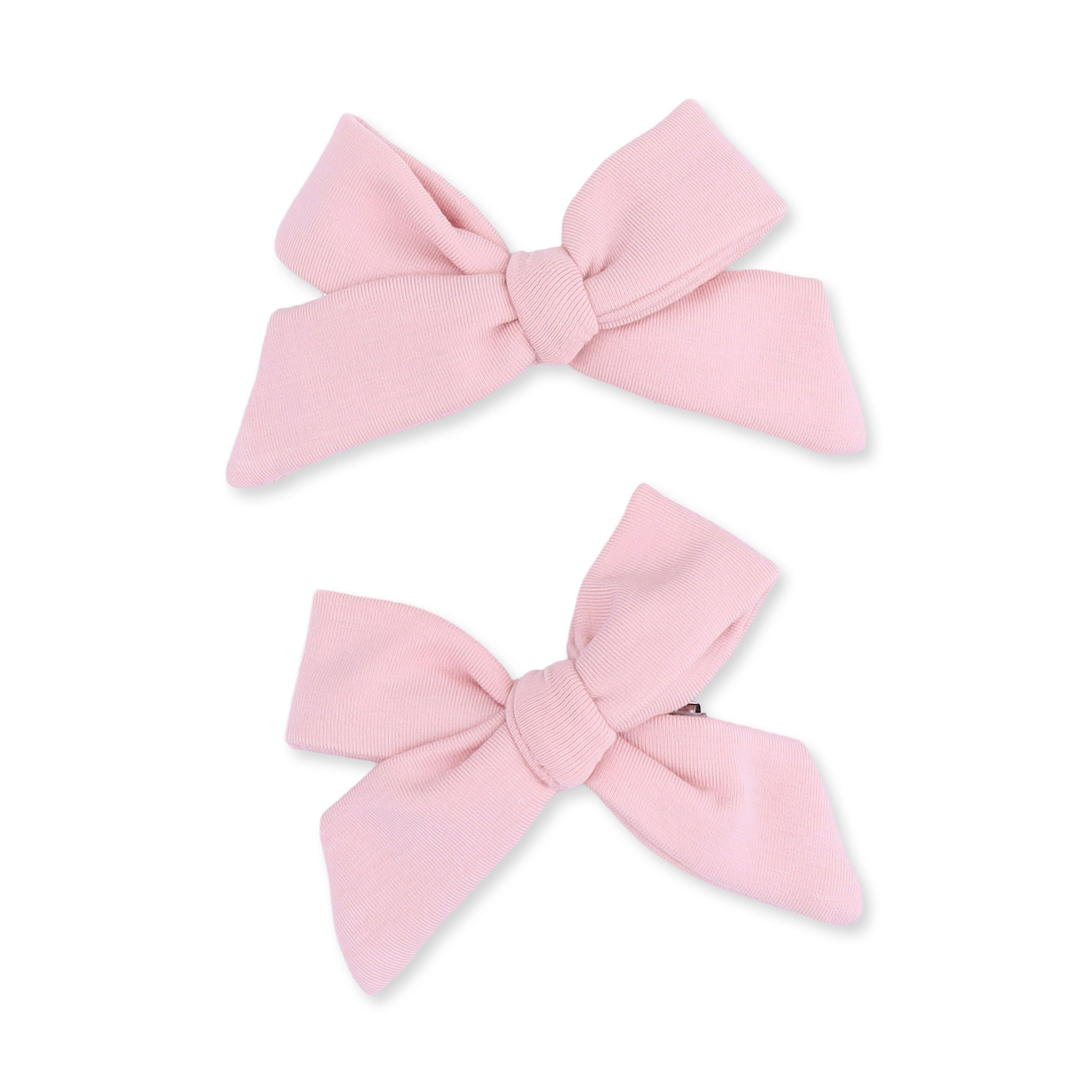Solid Peachskin - 2 Pack Bow Clips