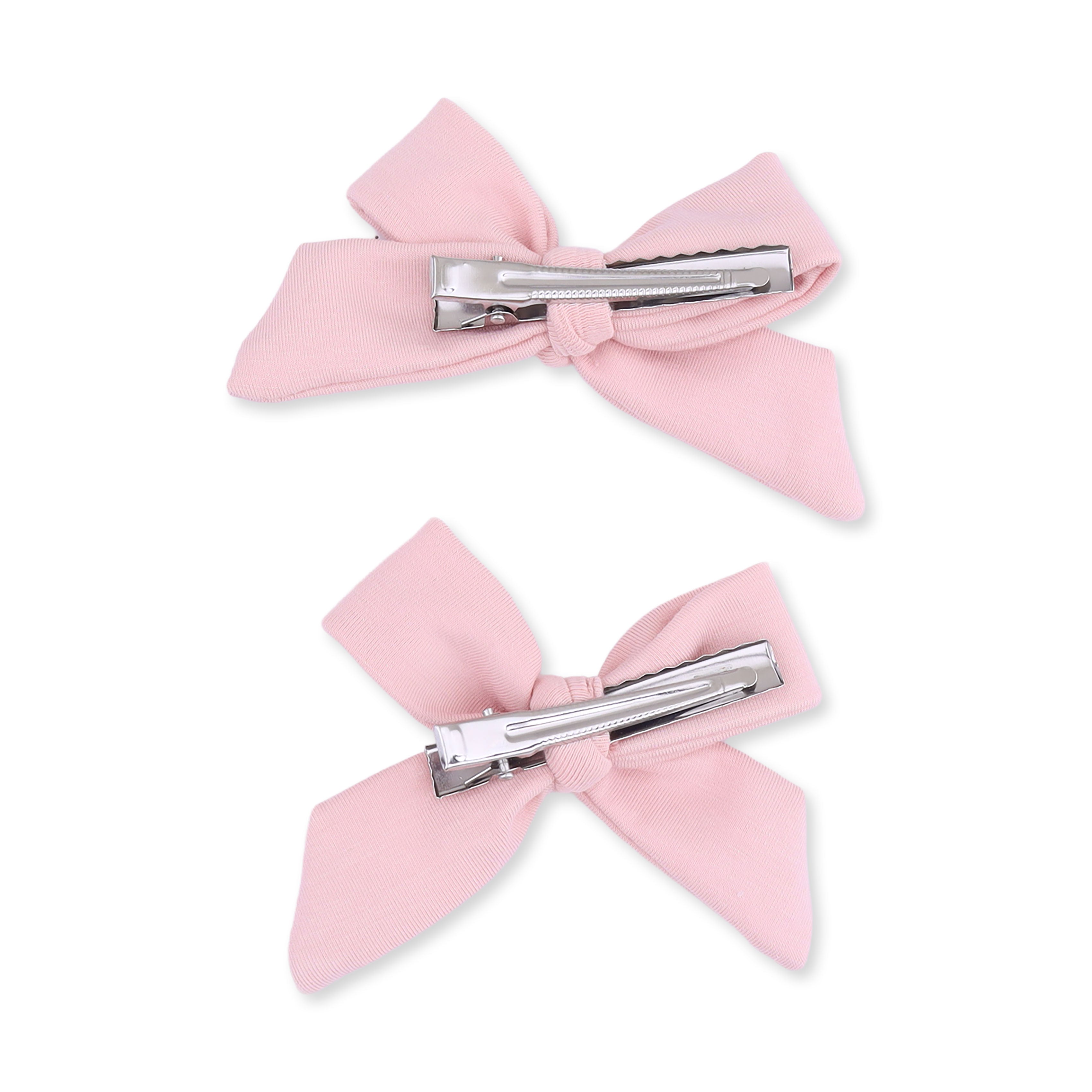 Solid Peachskin - 2 Pack Bow Clips
