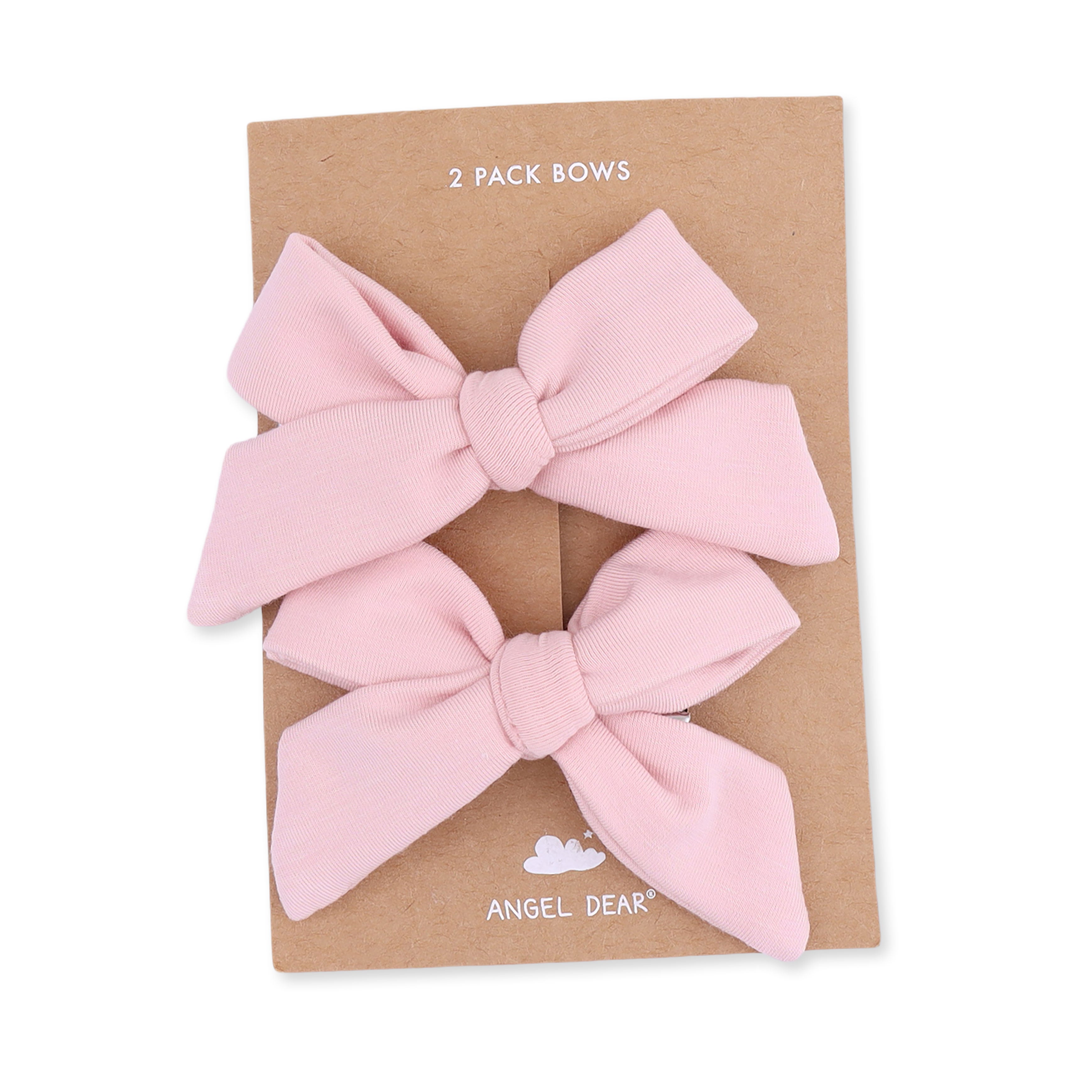 Solid Peachskin - 2 Pack Bow Clips