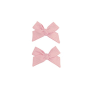 Solid Mellow Rose - 2 Pack Bow Clips