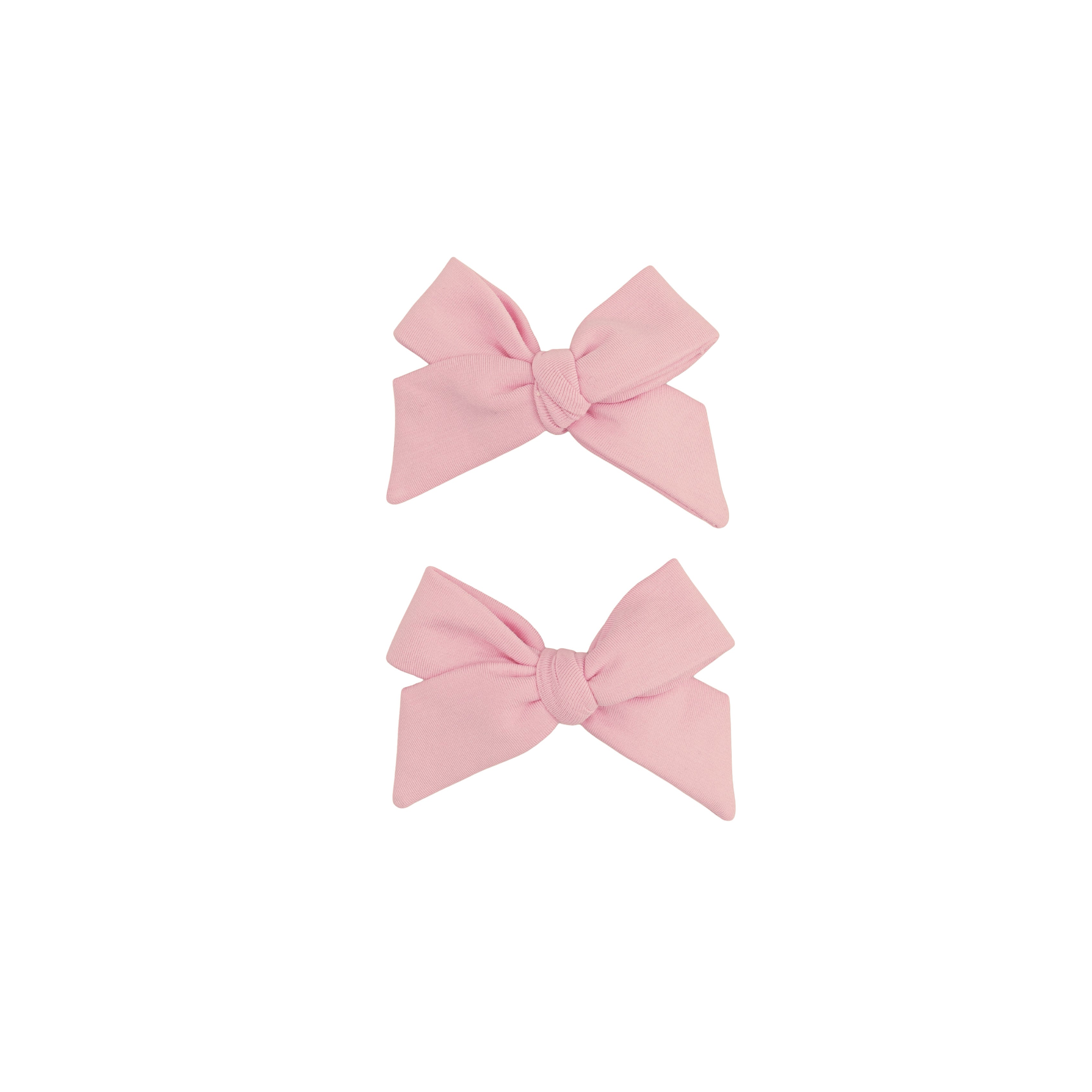 Solid Mellow Rose - 2 Pack Bow Clips