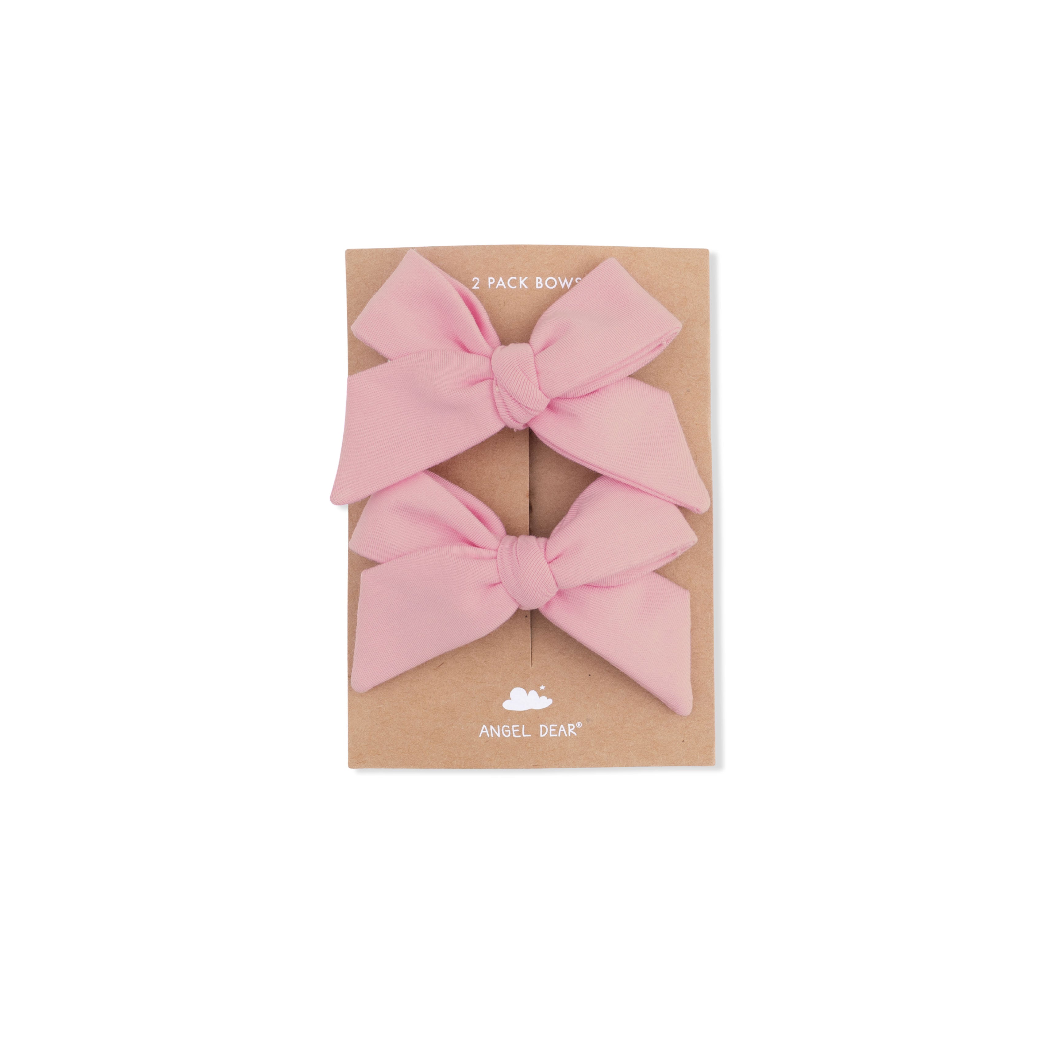Solid Mellow Rose - 2 Pack Bow Clips