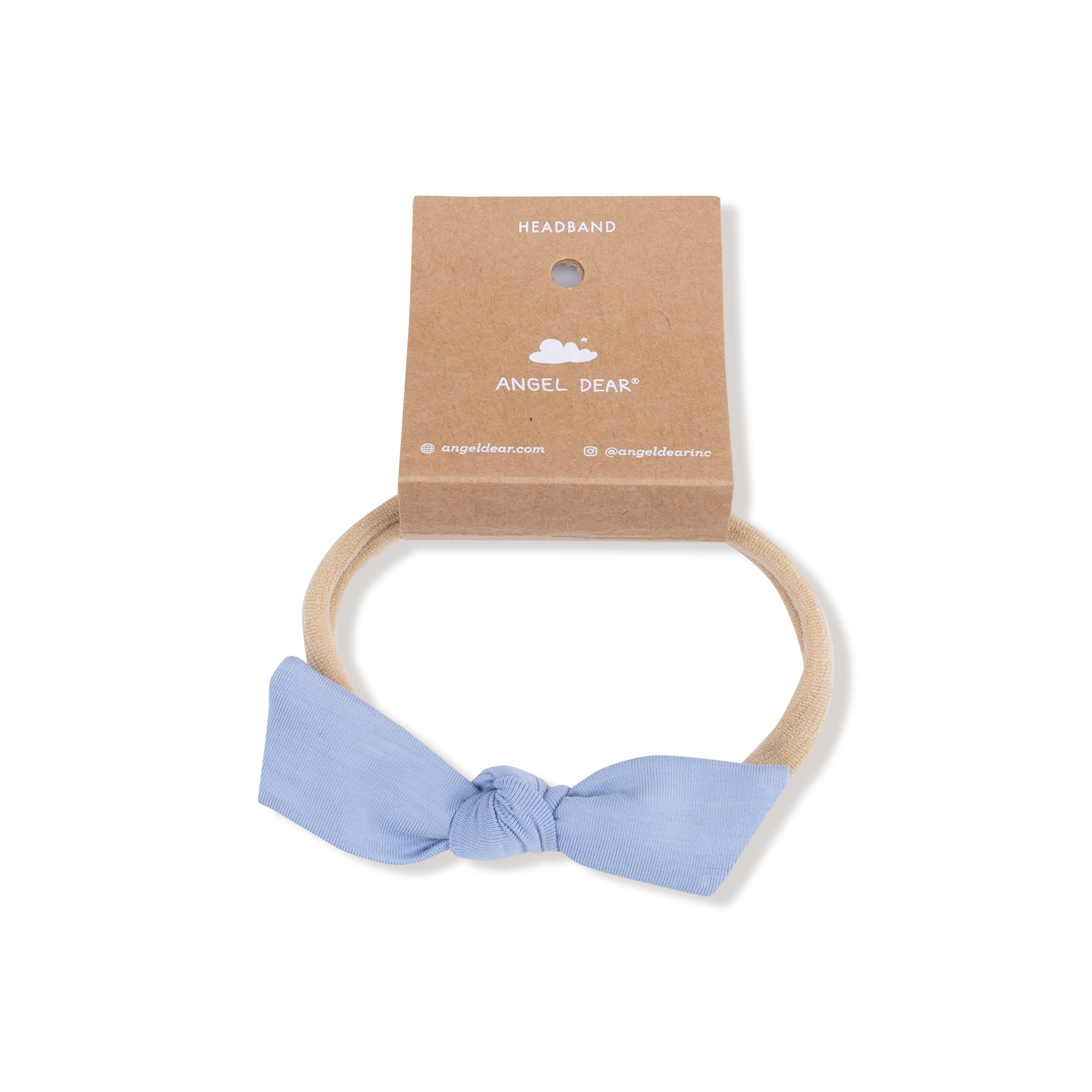 Soft Chambray - Bow with Nylon Headband