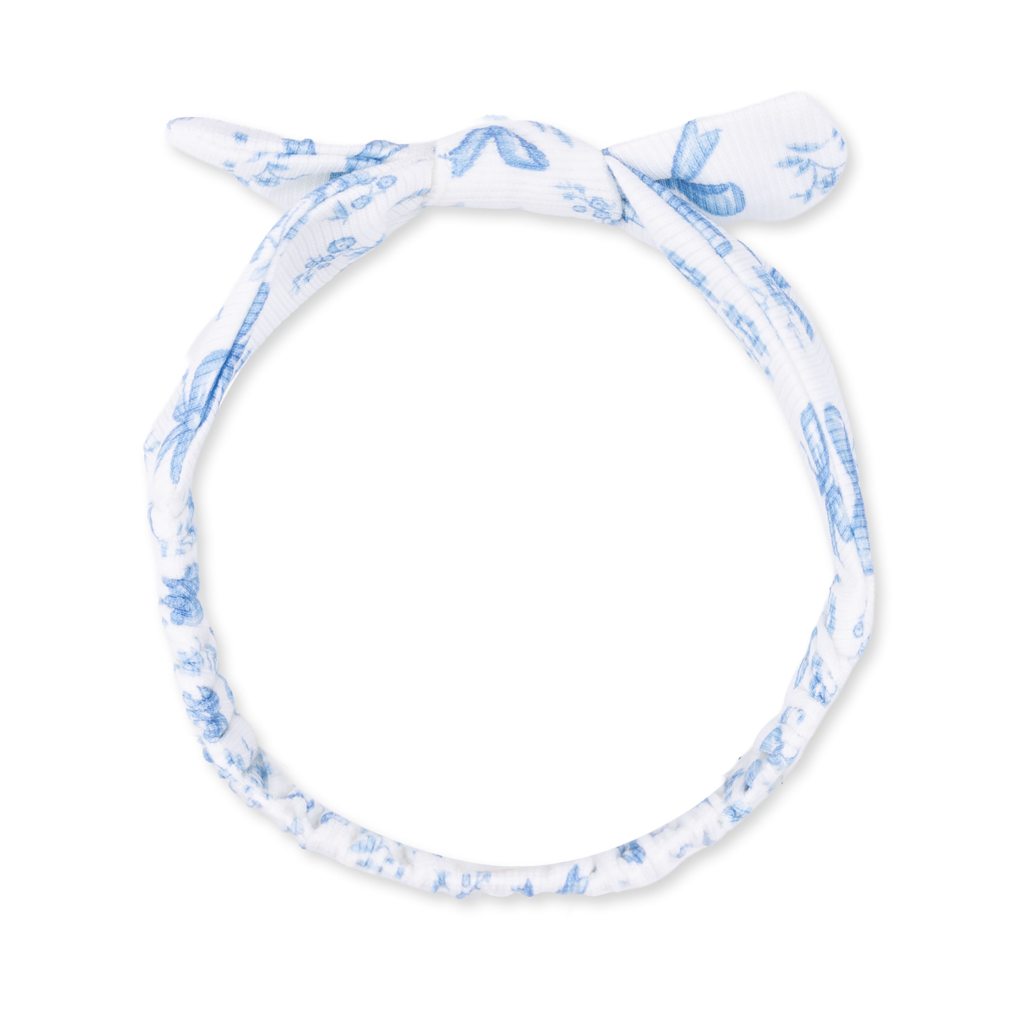 Blue Bows and Flowers - Knot Headband